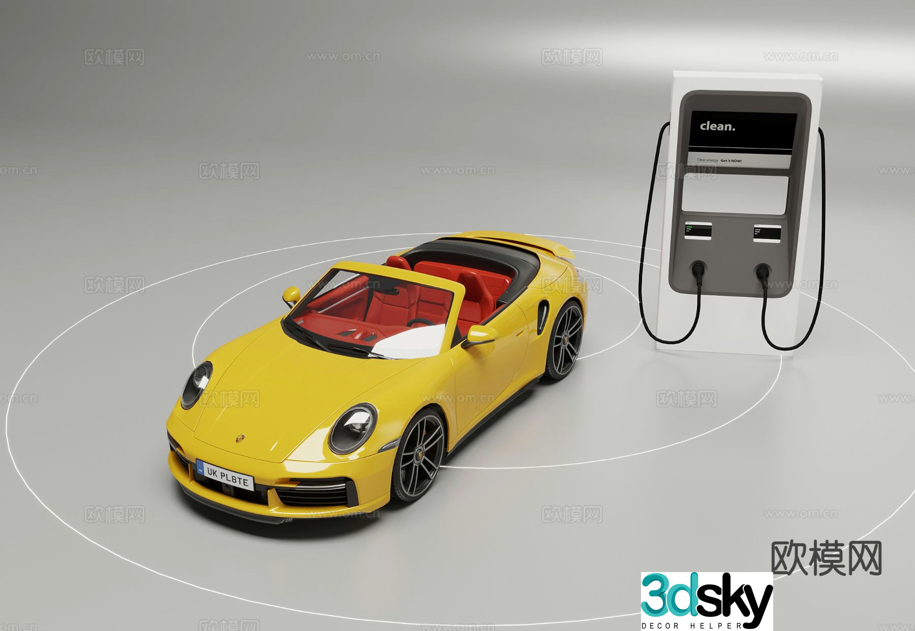 New energy vehicle sedan 3d model