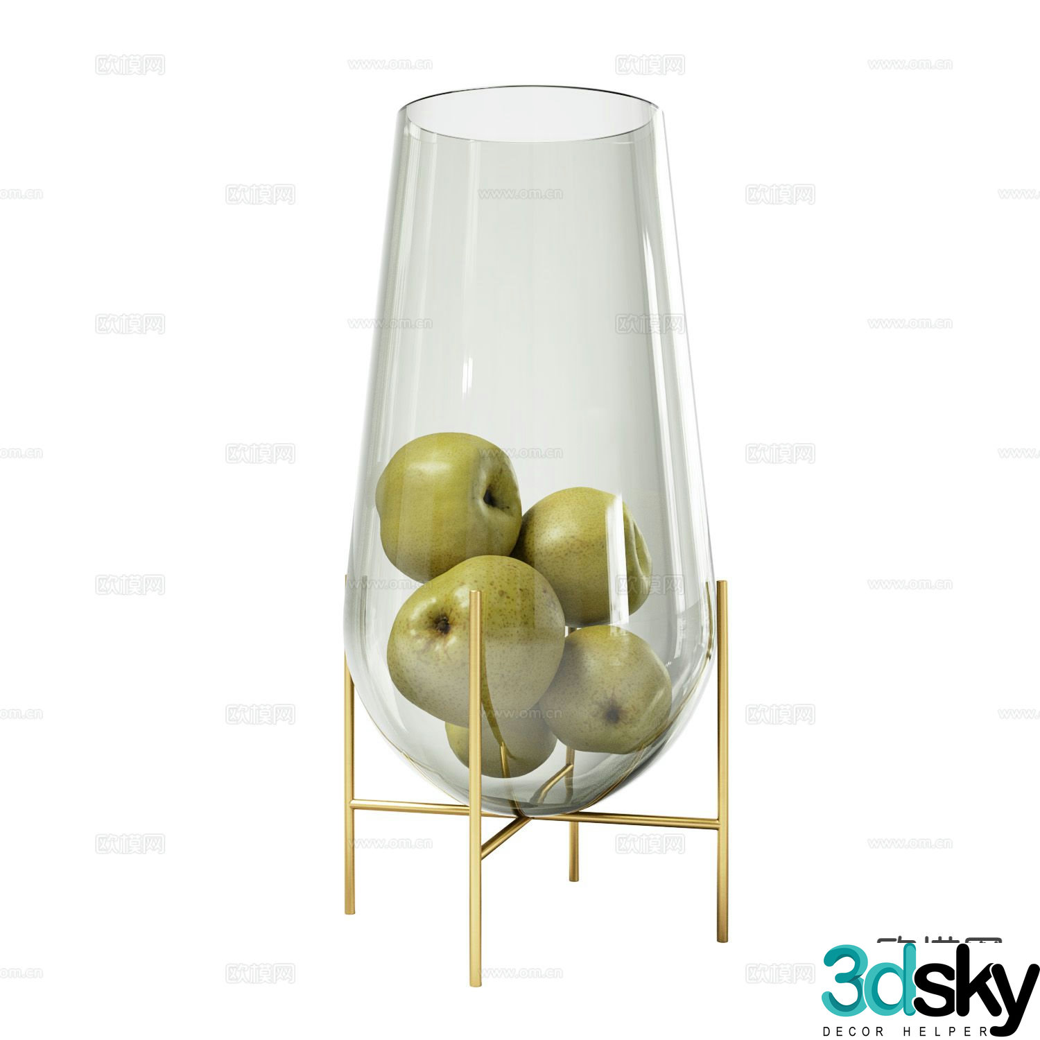 Modern pear cup 3d model