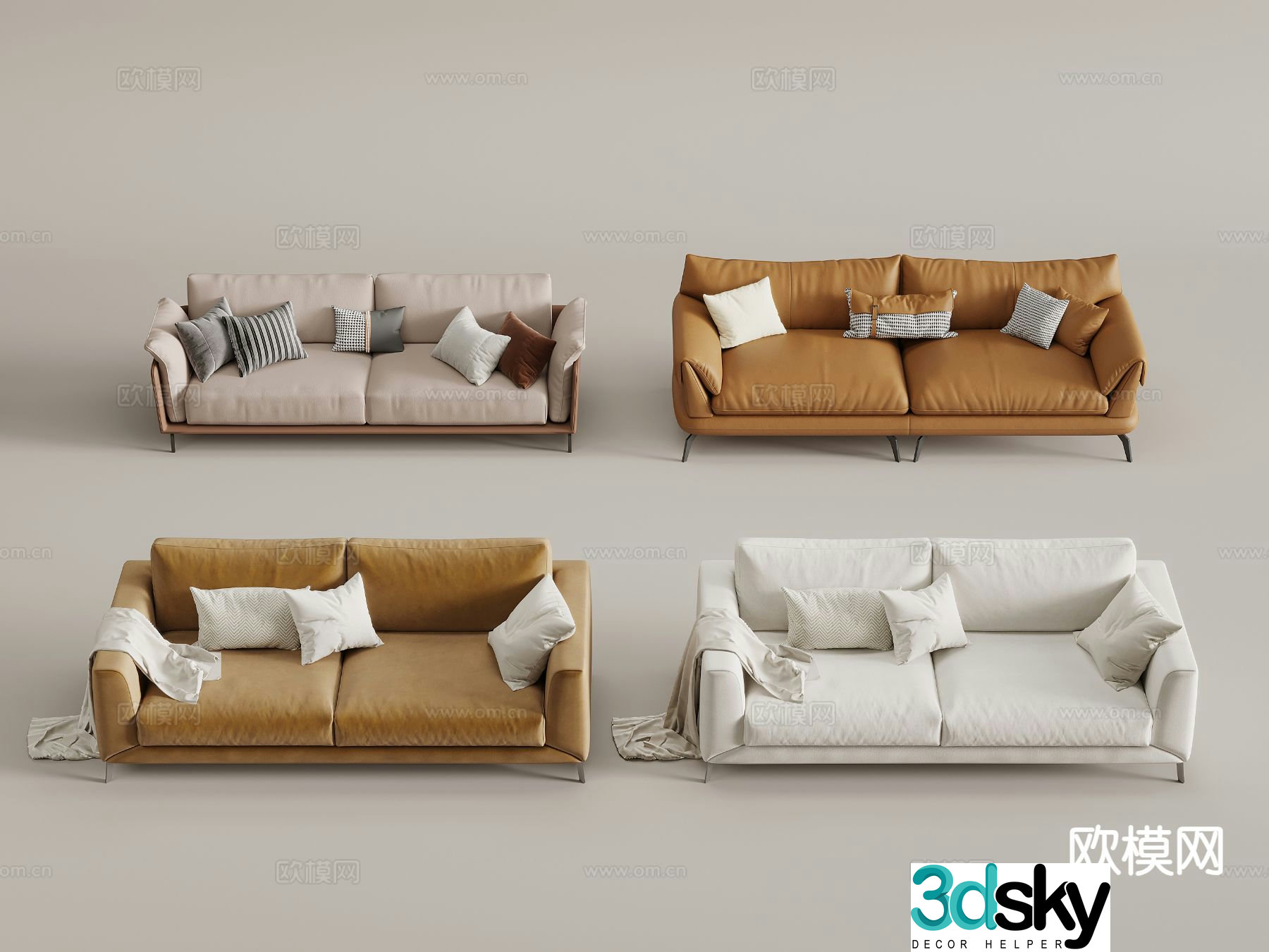 Modern love sofa 3d model