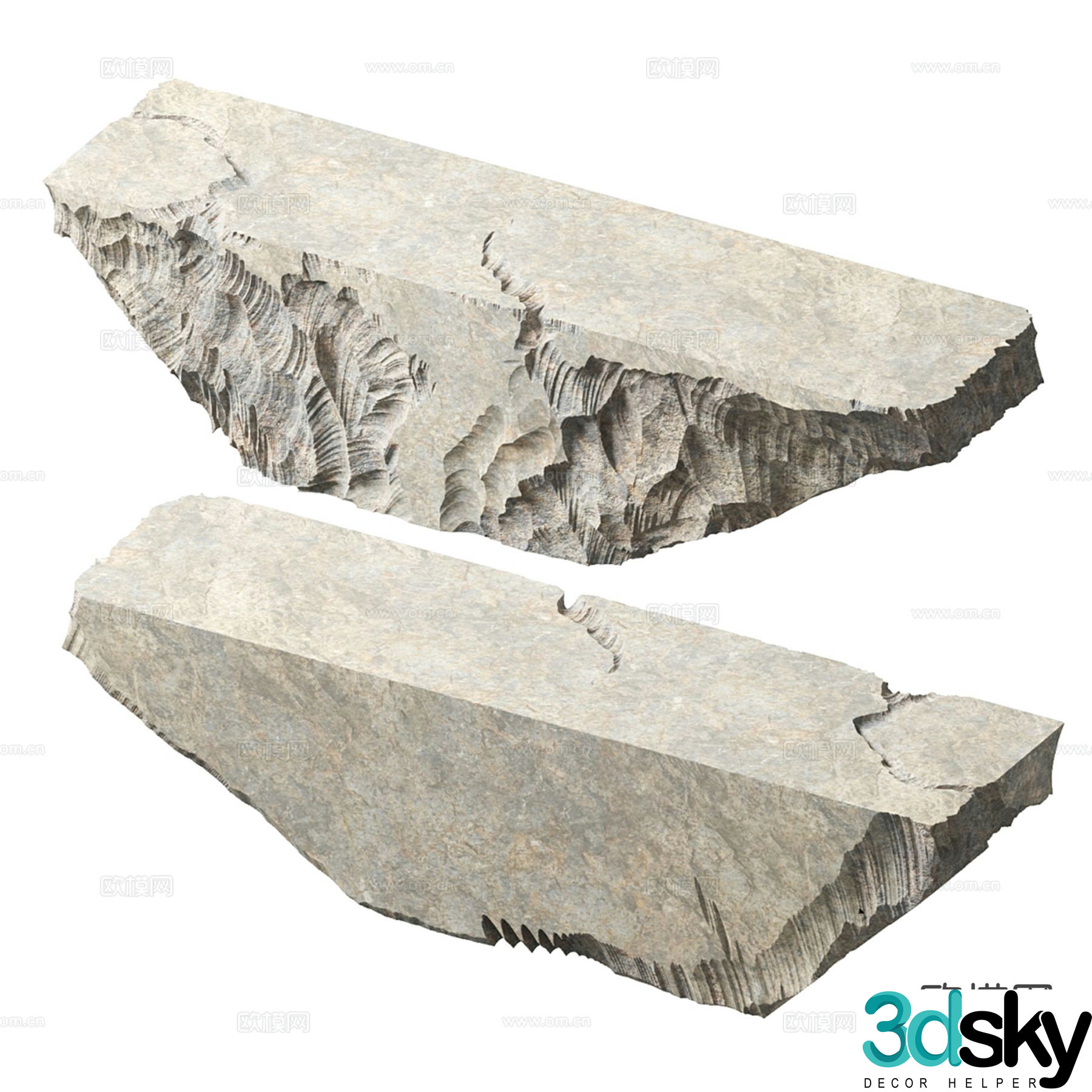 SheerDecor modern stone reception desk reception desk 3d model