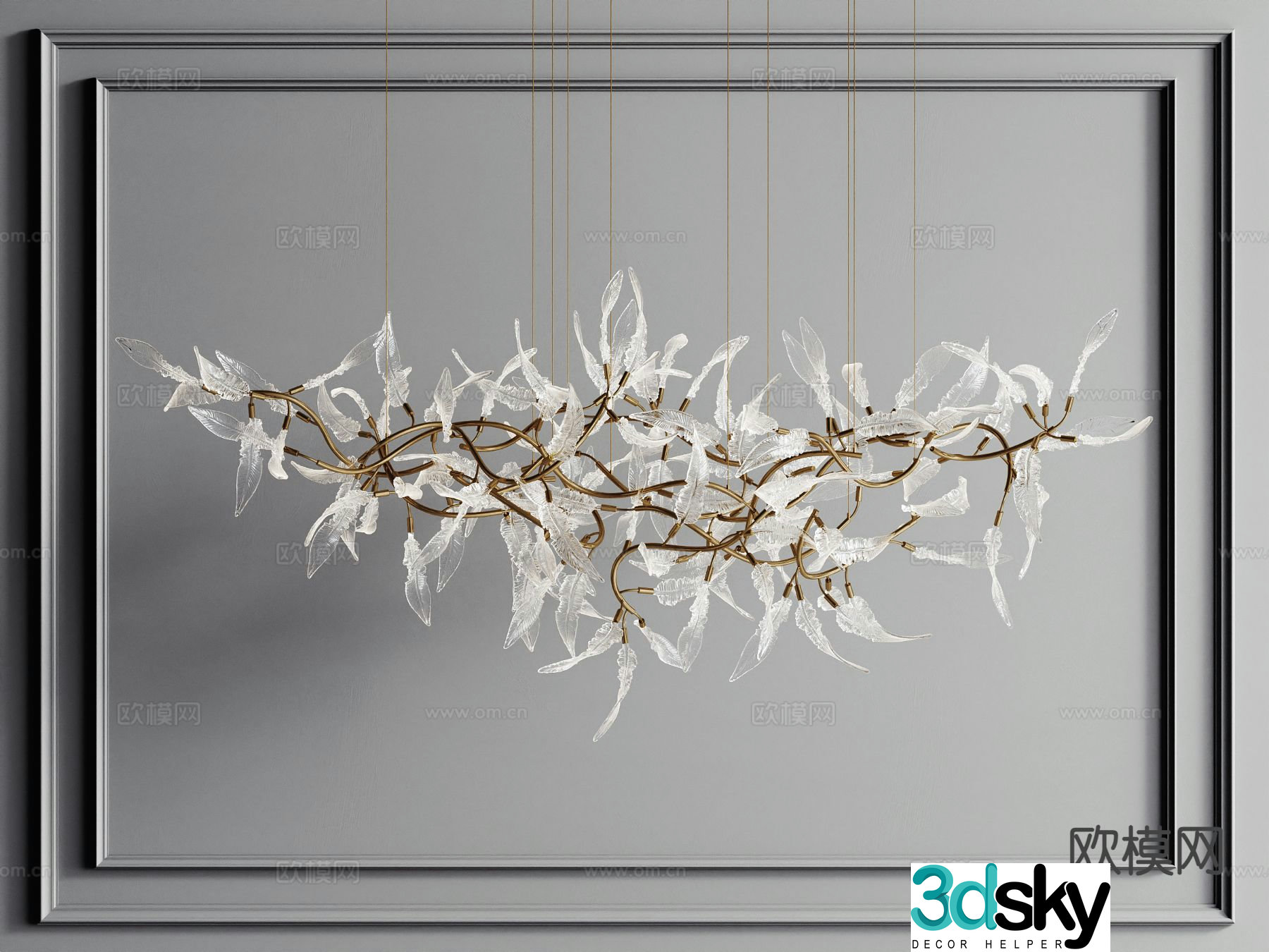 Light luxury chandelier chandelier 3d model