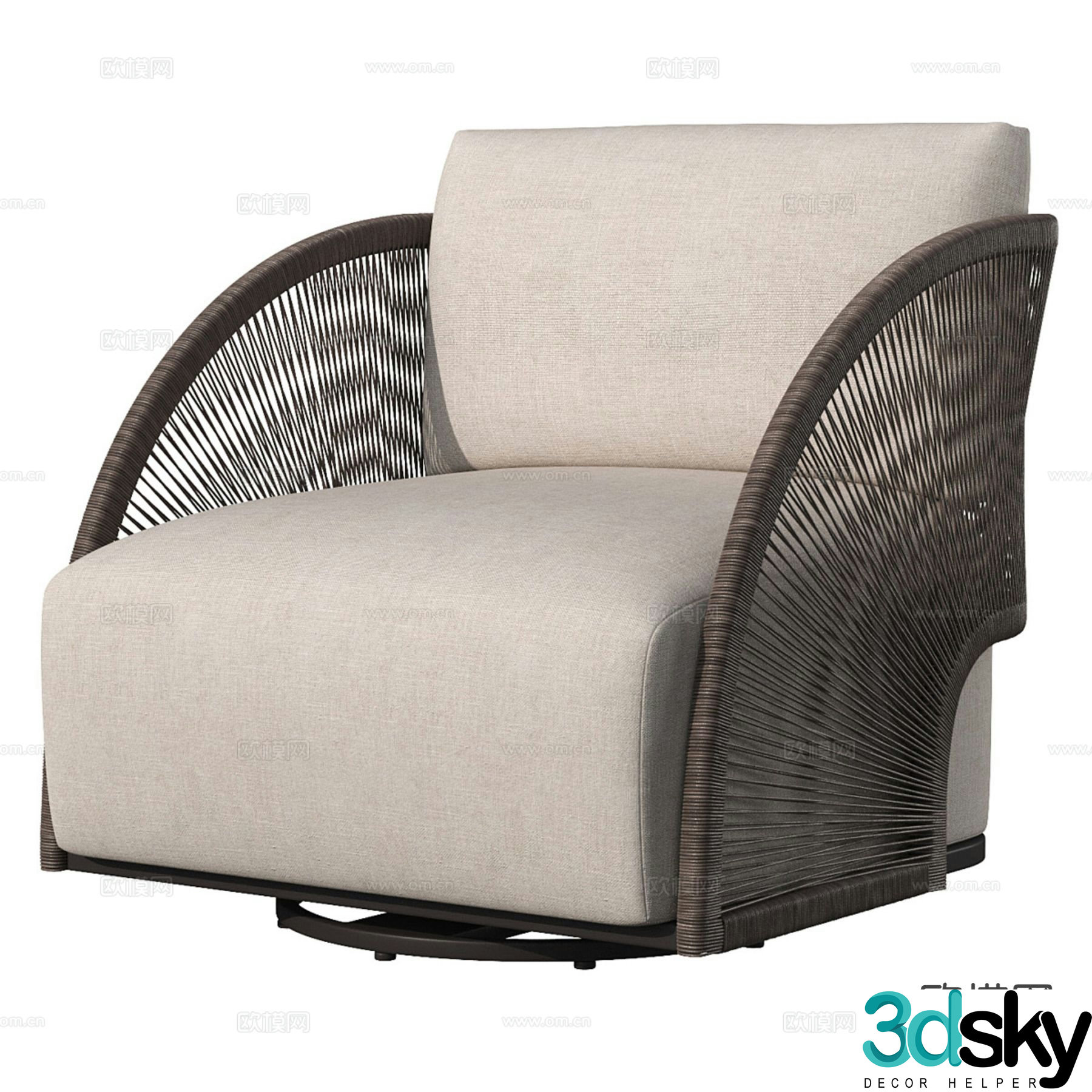 Single sofa leisure sofa 3d model