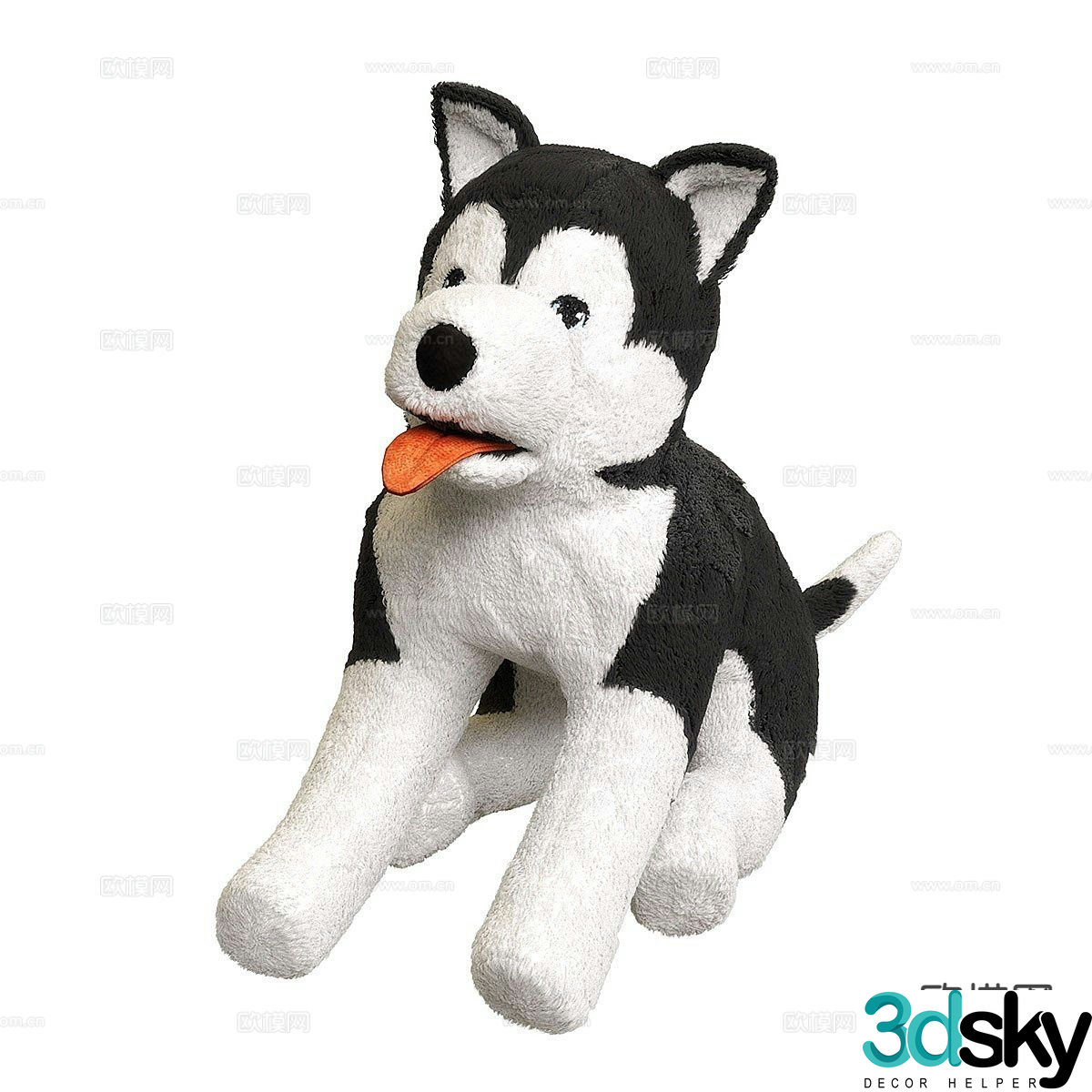 Plush toy puppy doll 3d model