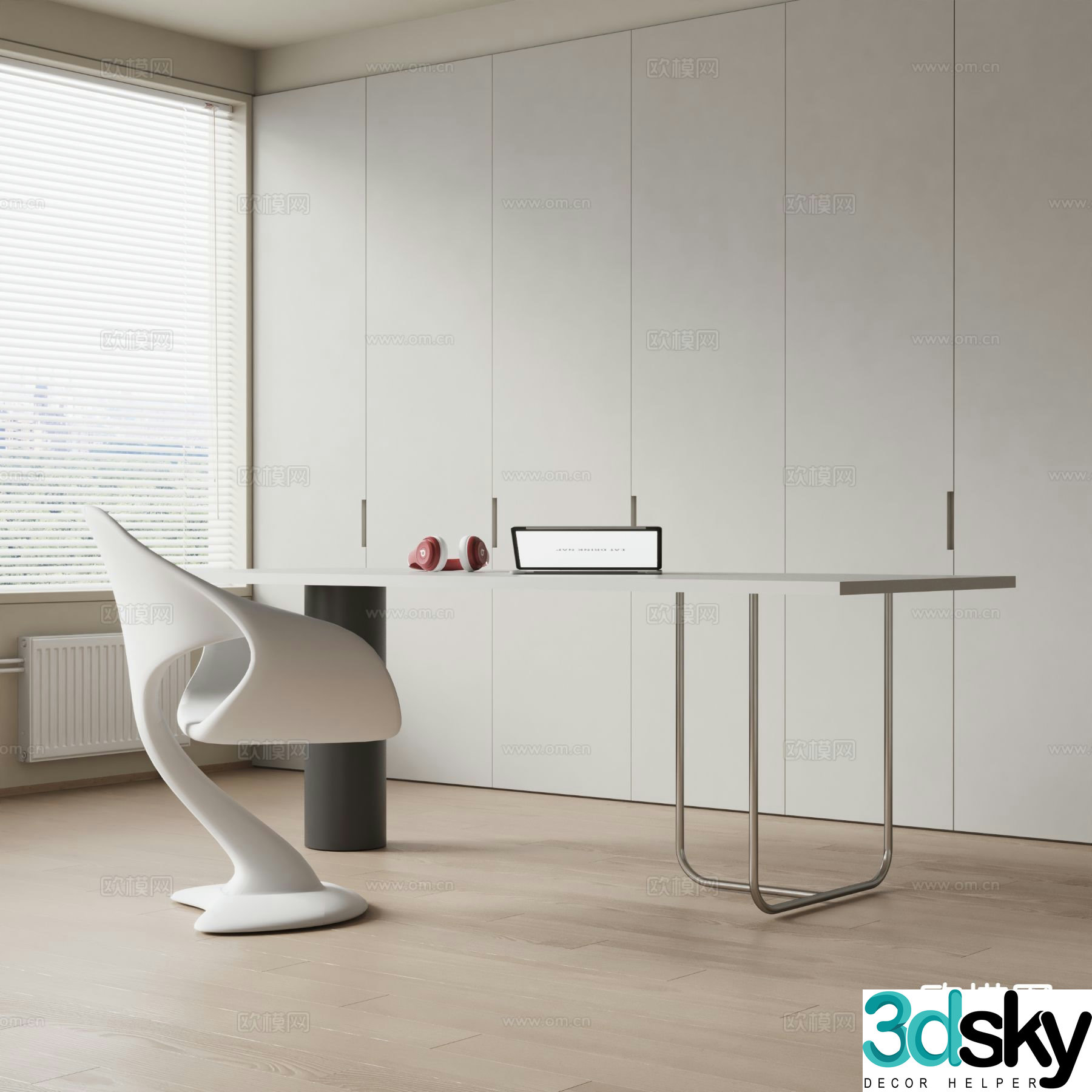 Leolux desk chair desk 3d model