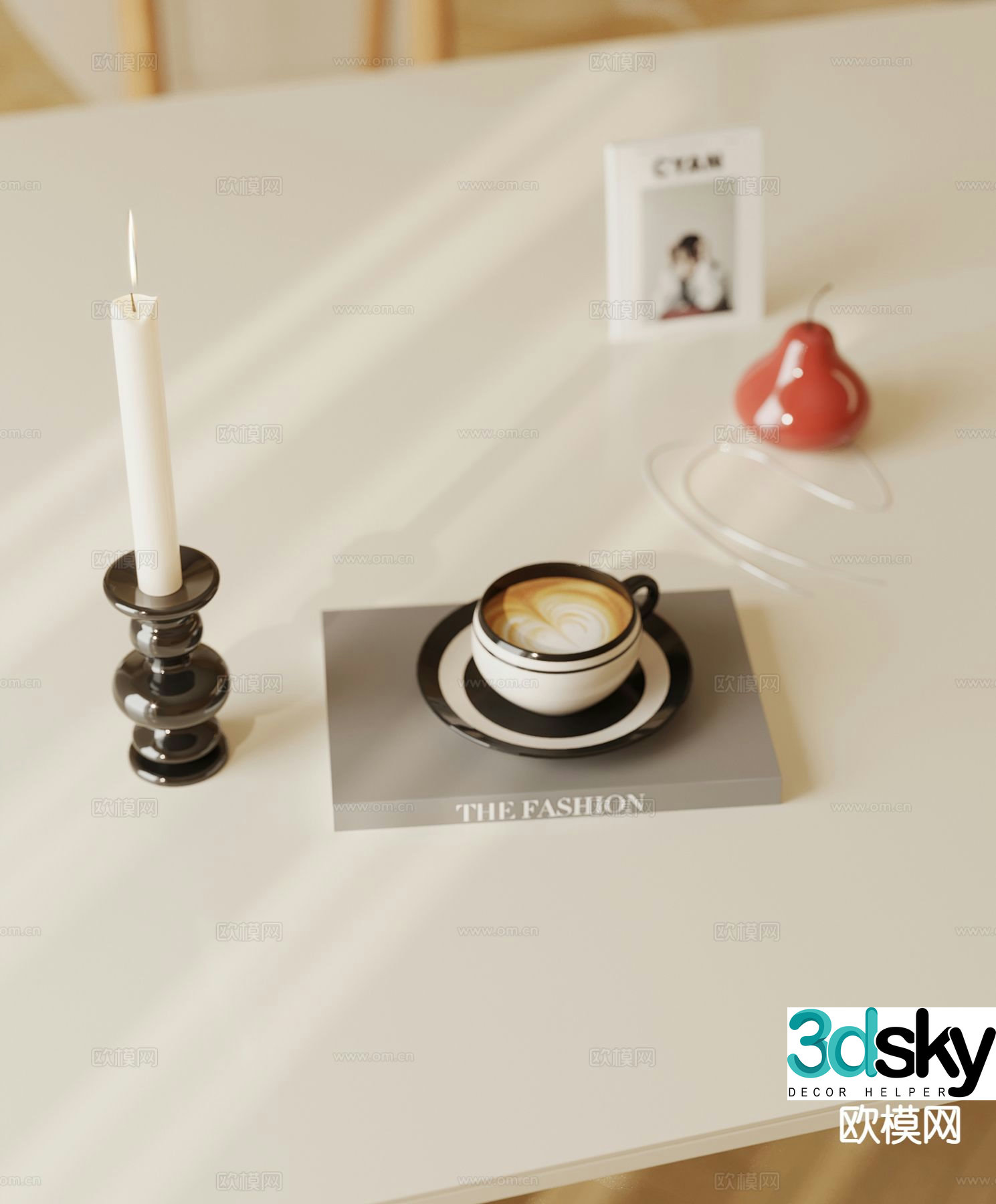 Modern tableware dish 3d model