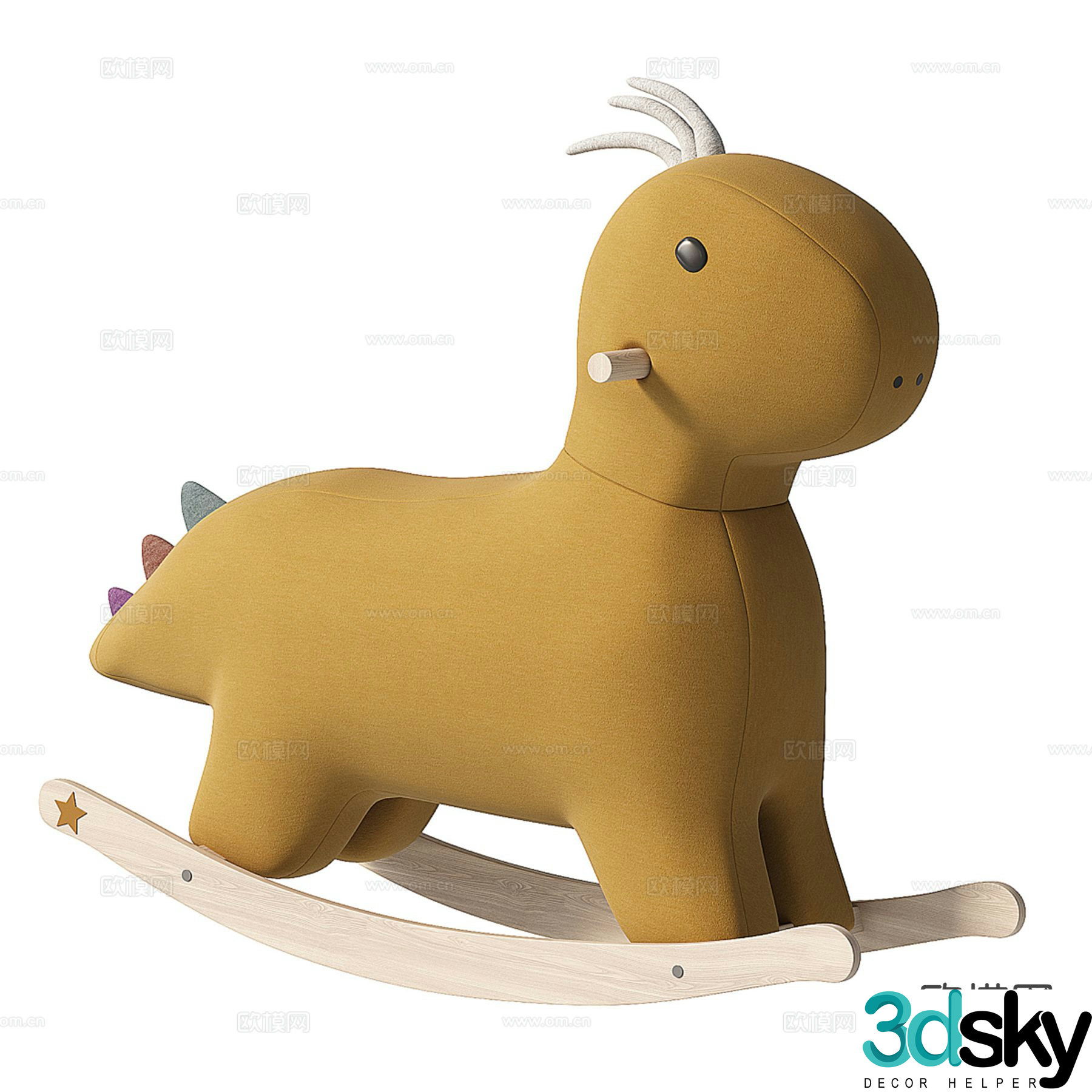 Modern children’s toys wooden horse 3d model