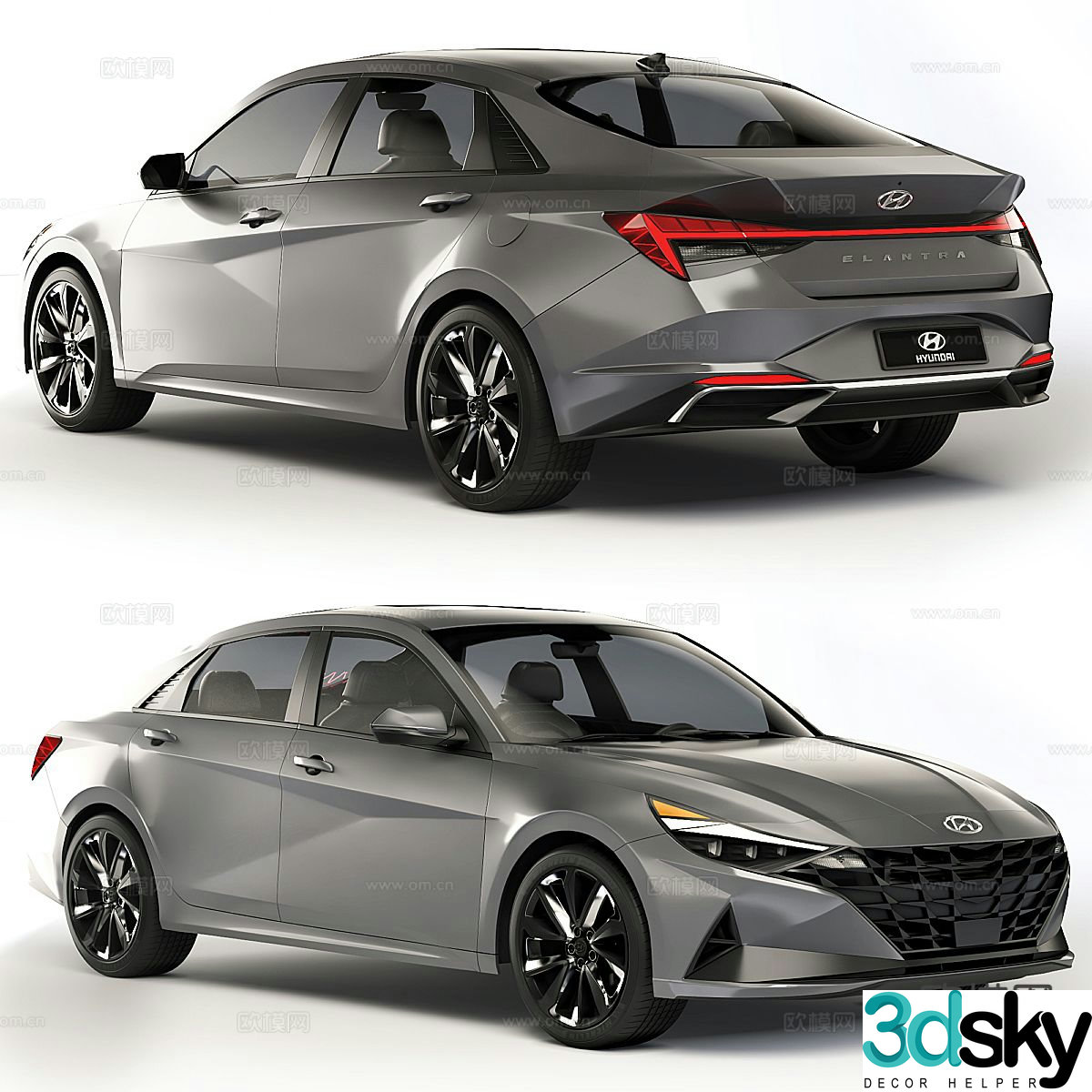 modern car sedan 3d model