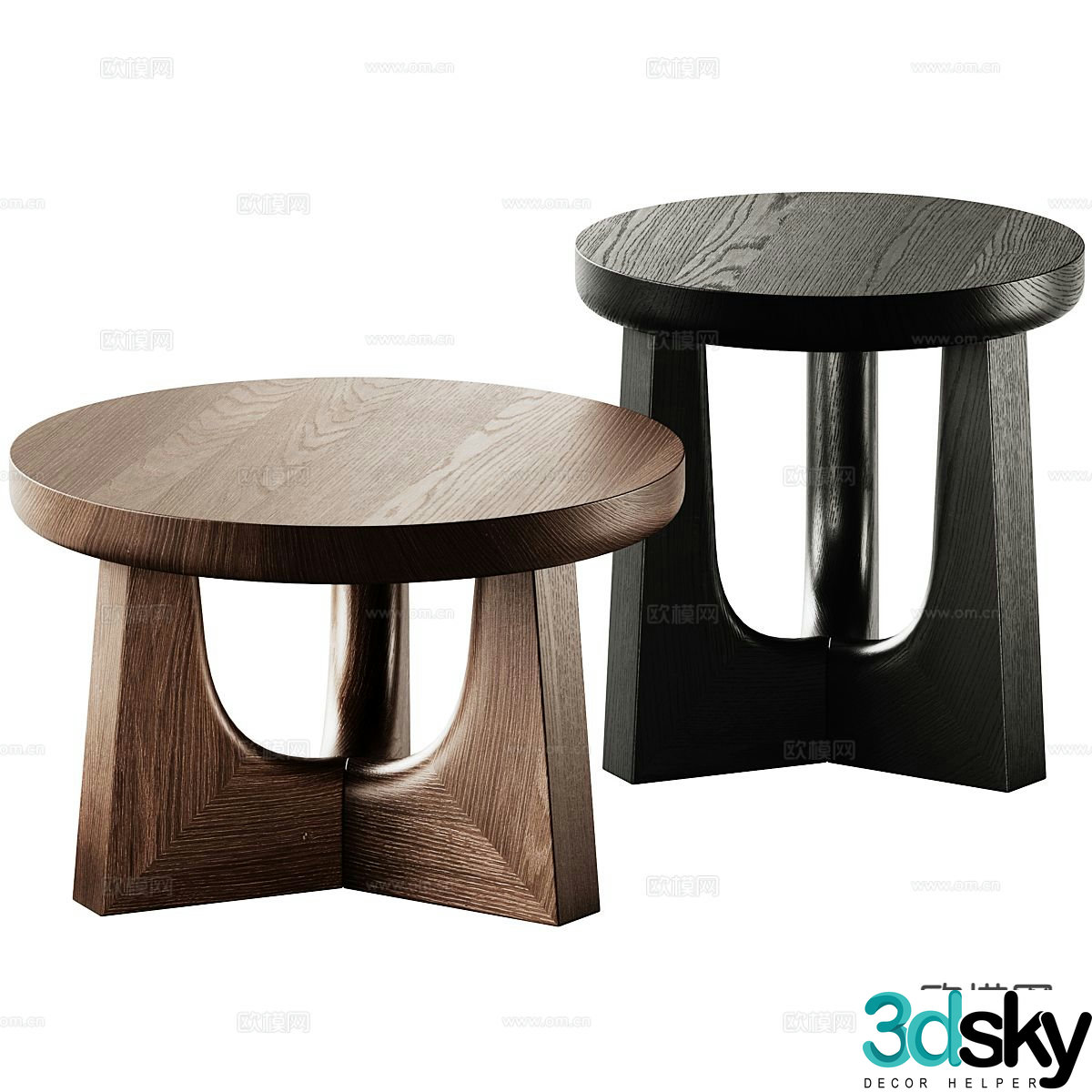 Poliform Nara modern coffee table side table corner table coffee table 3d model