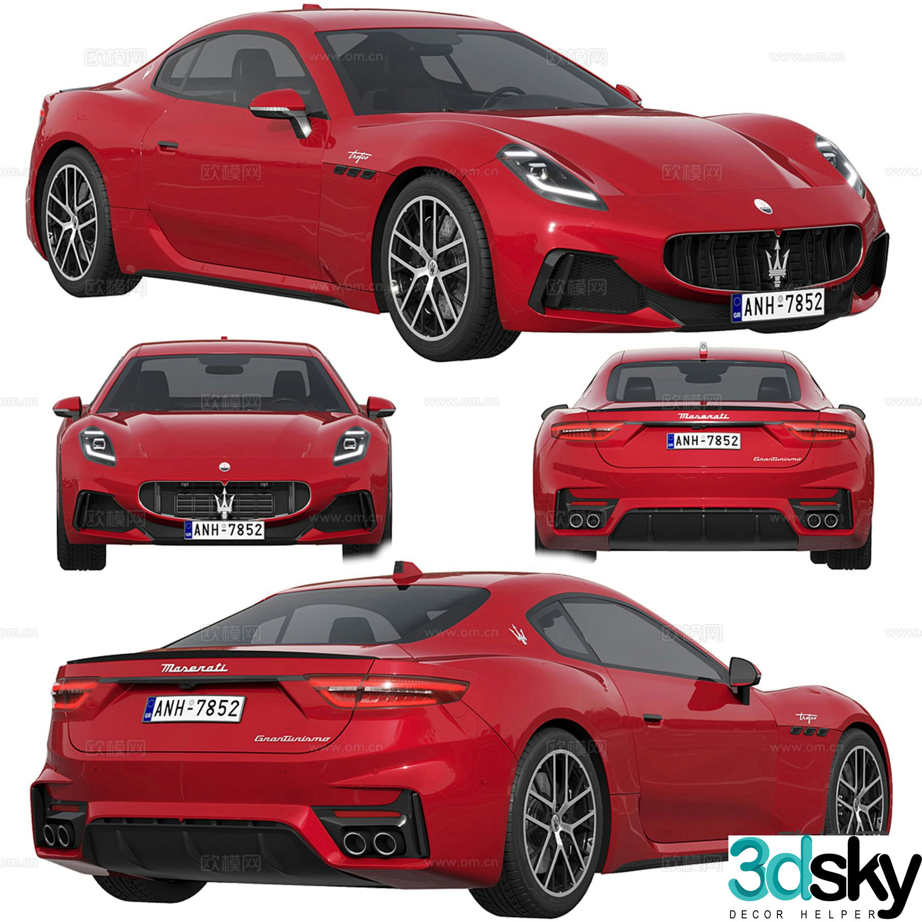 Maserati Car Sports Car 3d Model