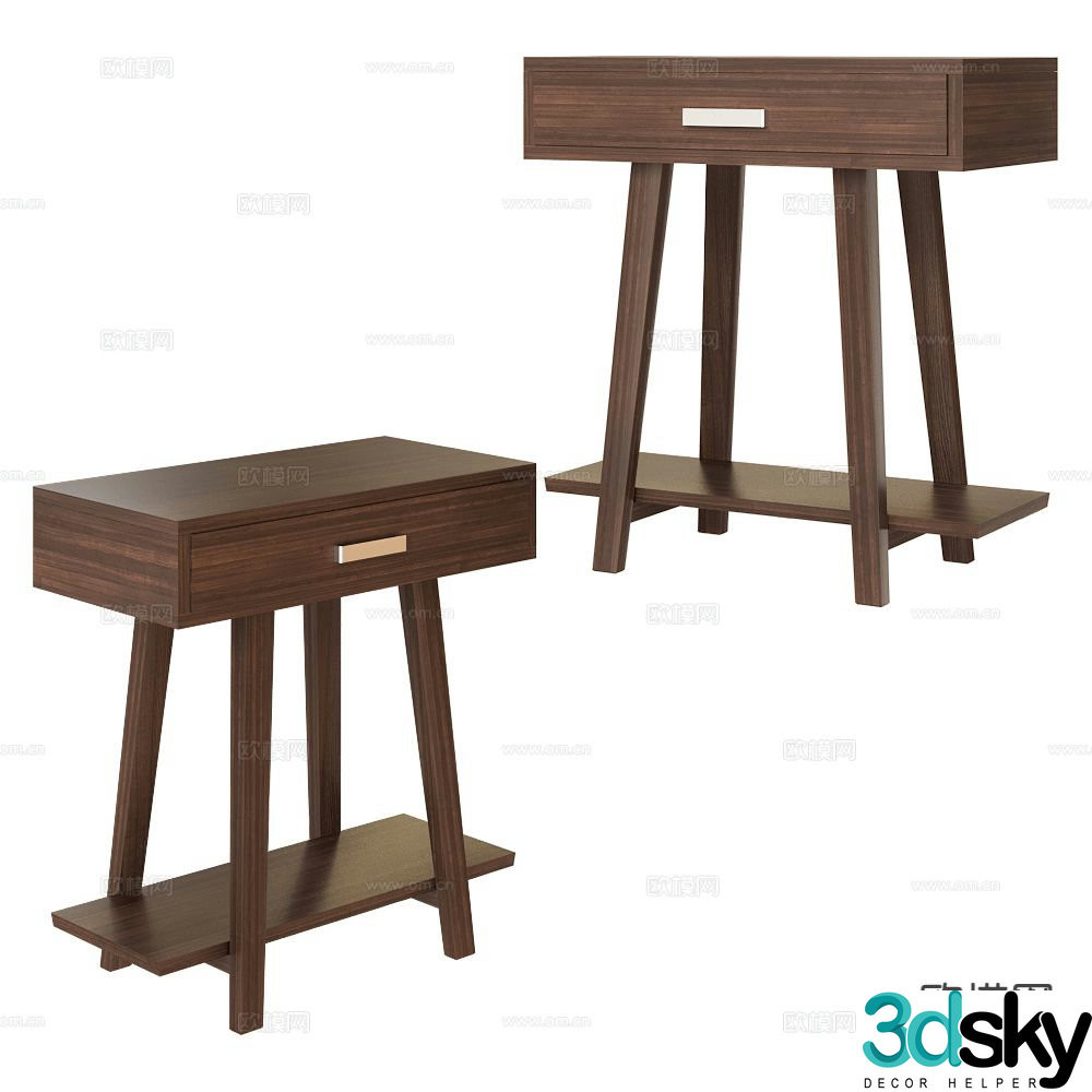 Gervasoni bedside table 3d model