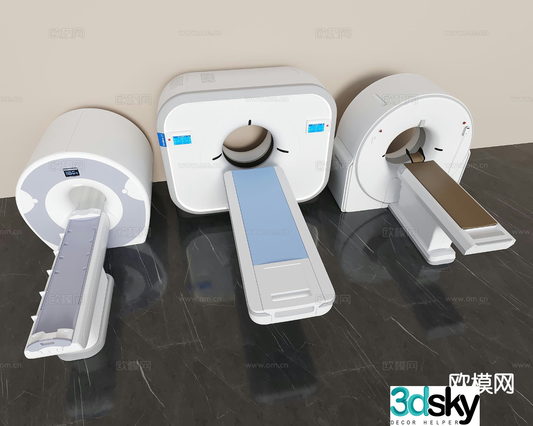 Modern CT equipment medical equipment 3d model
