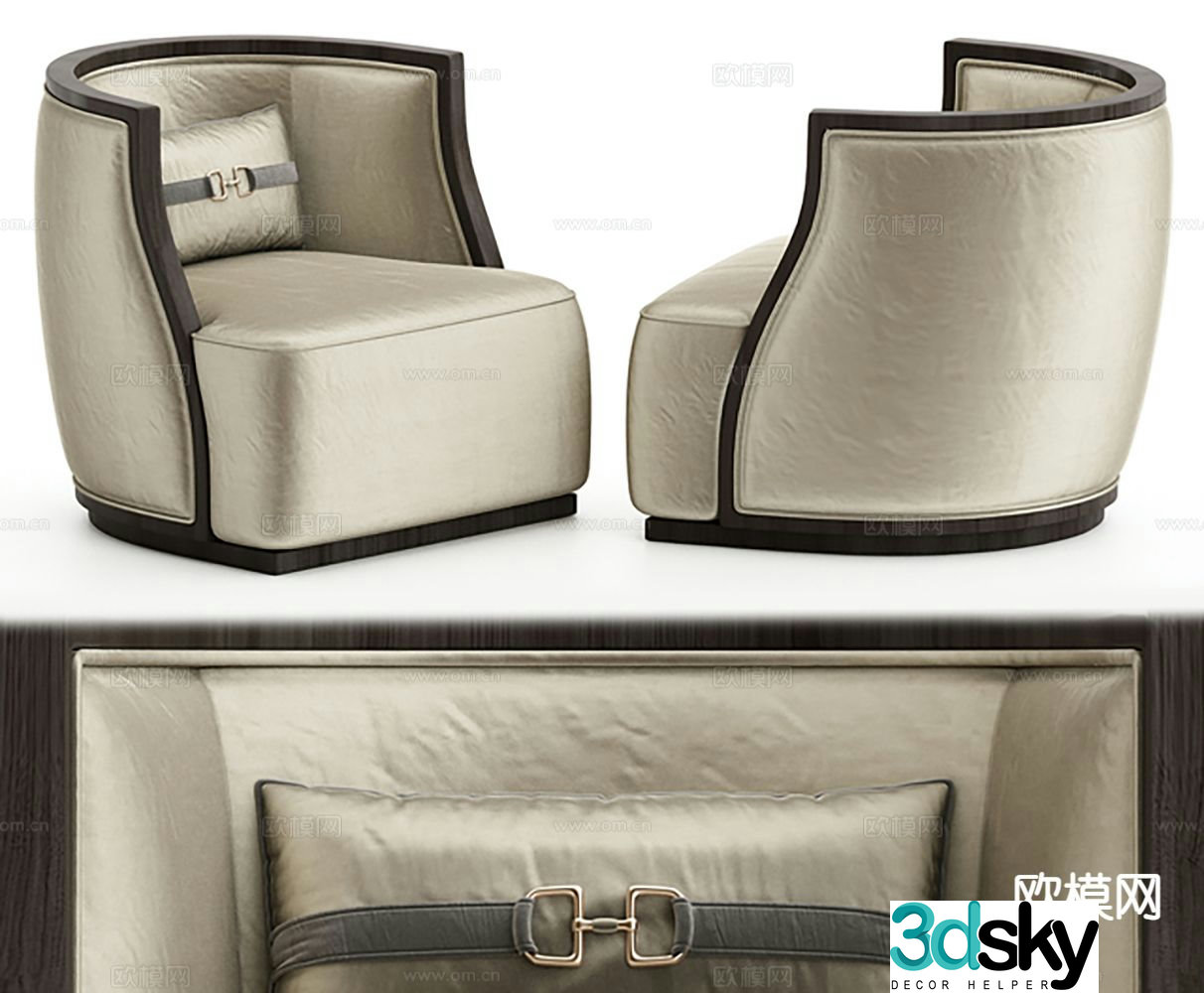 Single sofa leisure sofa 3d model
