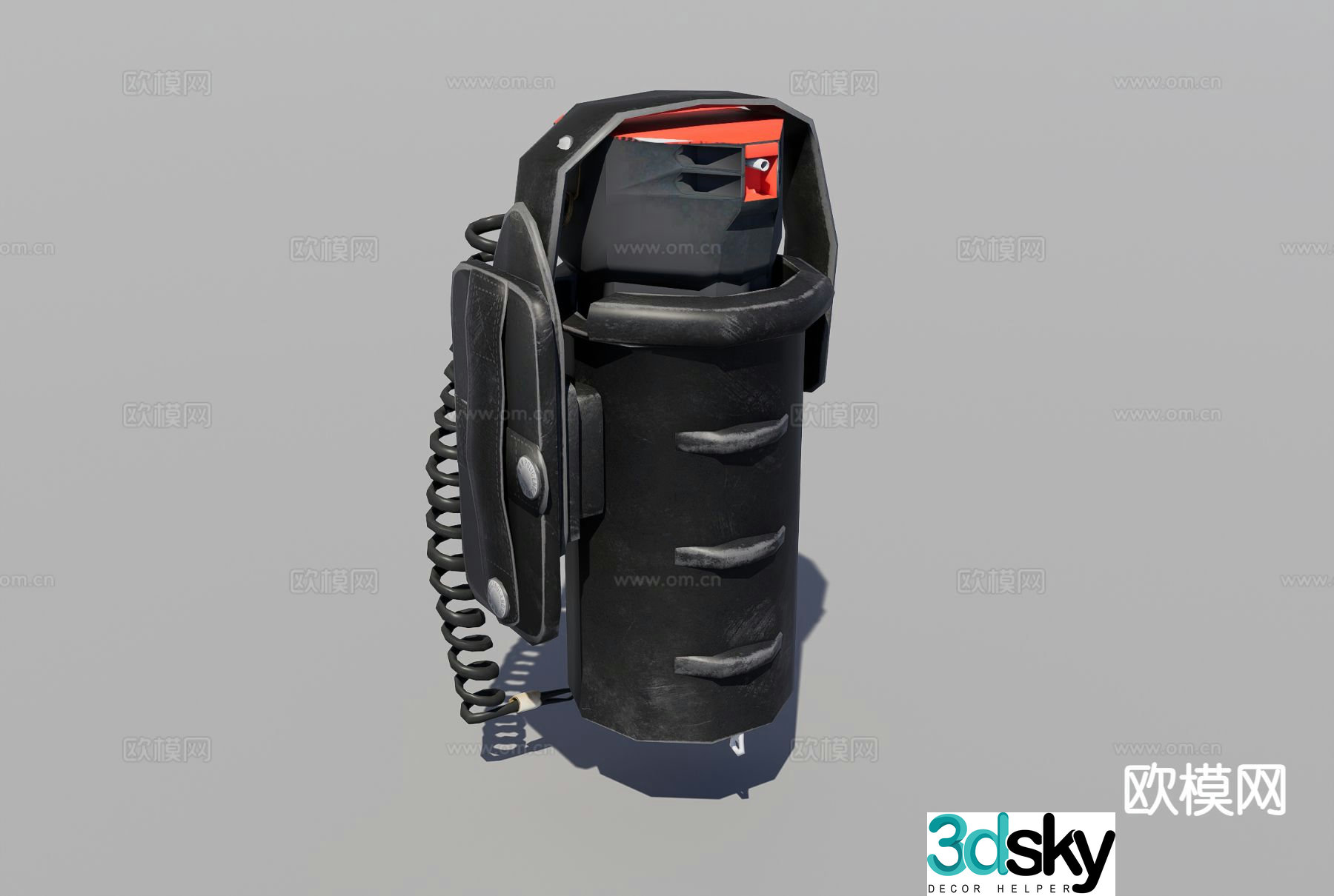 Police pepper spray 3d model