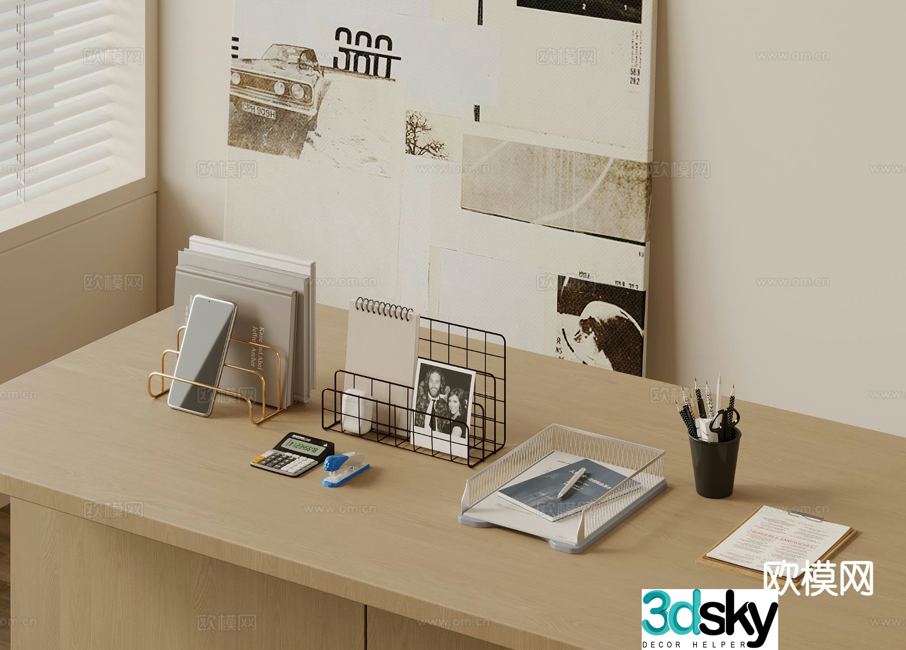 Office Supplies Folders Folders Office Desktop Decorations 3D Model