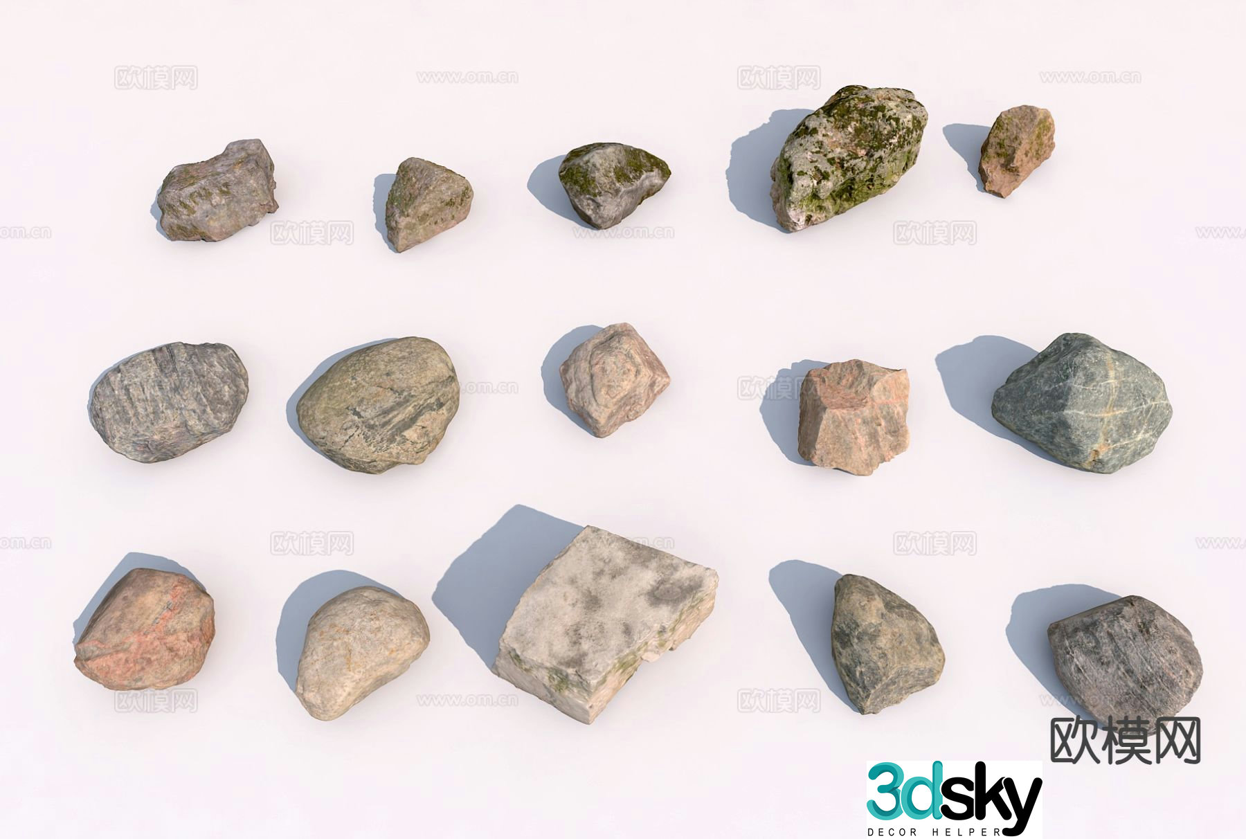 stone rock stone 3d model