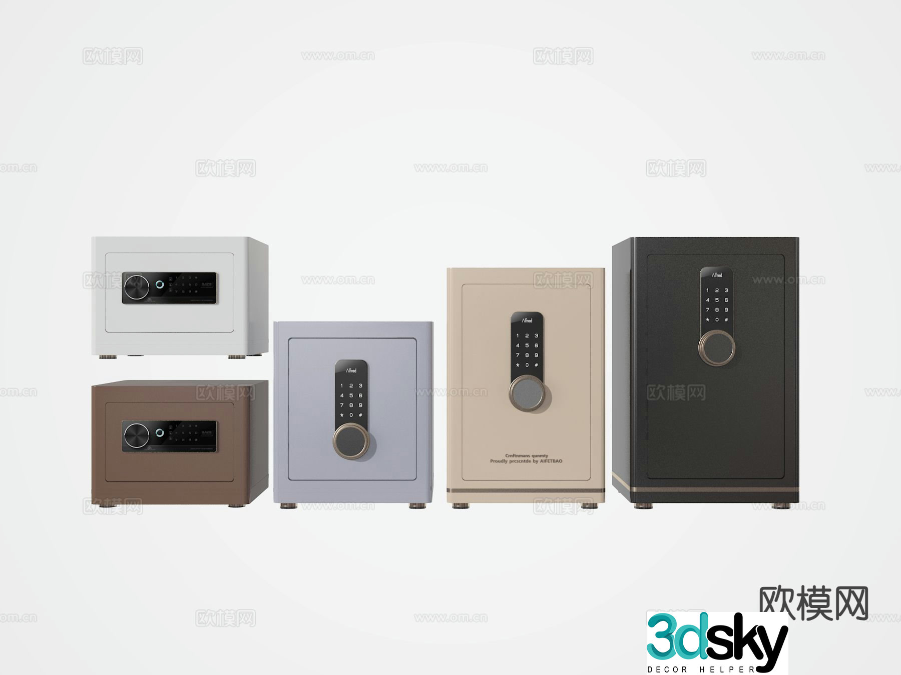 Modern safe safe 3d model