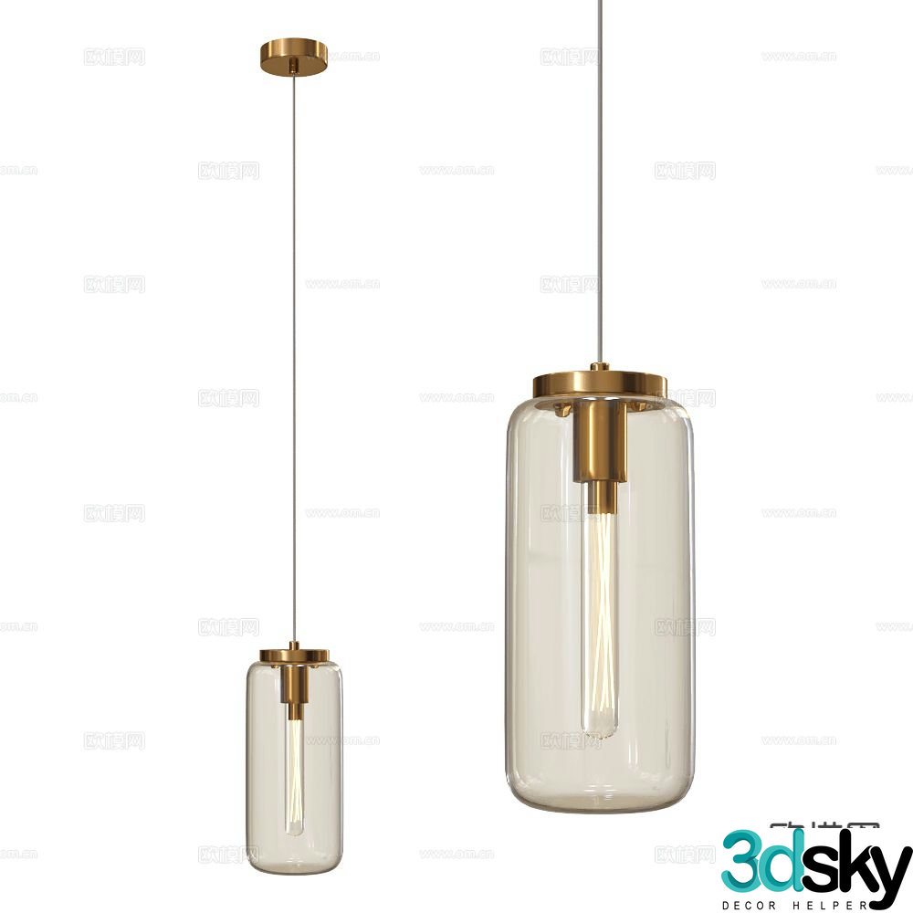 Stilfort Glass Chandelier 3d Model