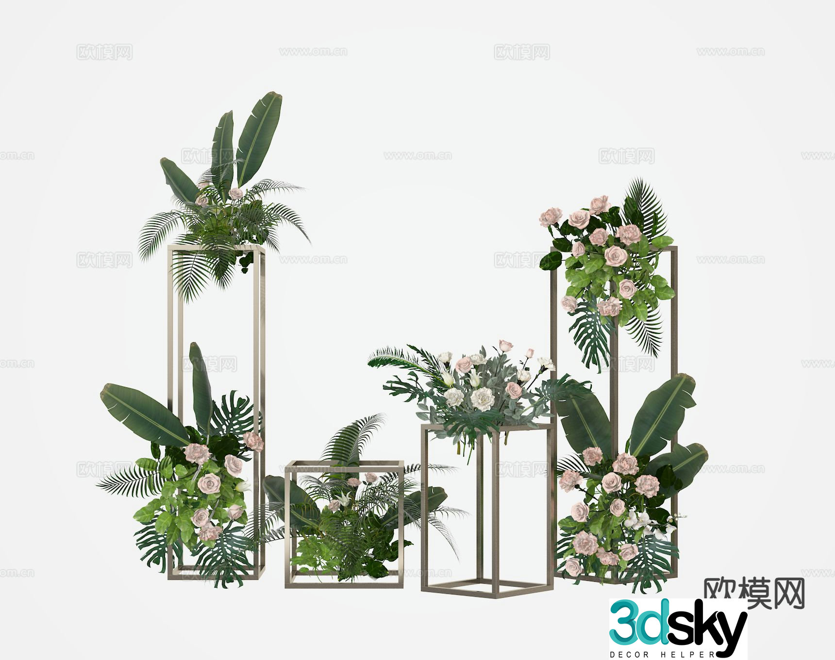 Modern plant rack Plant device Flower rack Flower rack Flower table 3D model