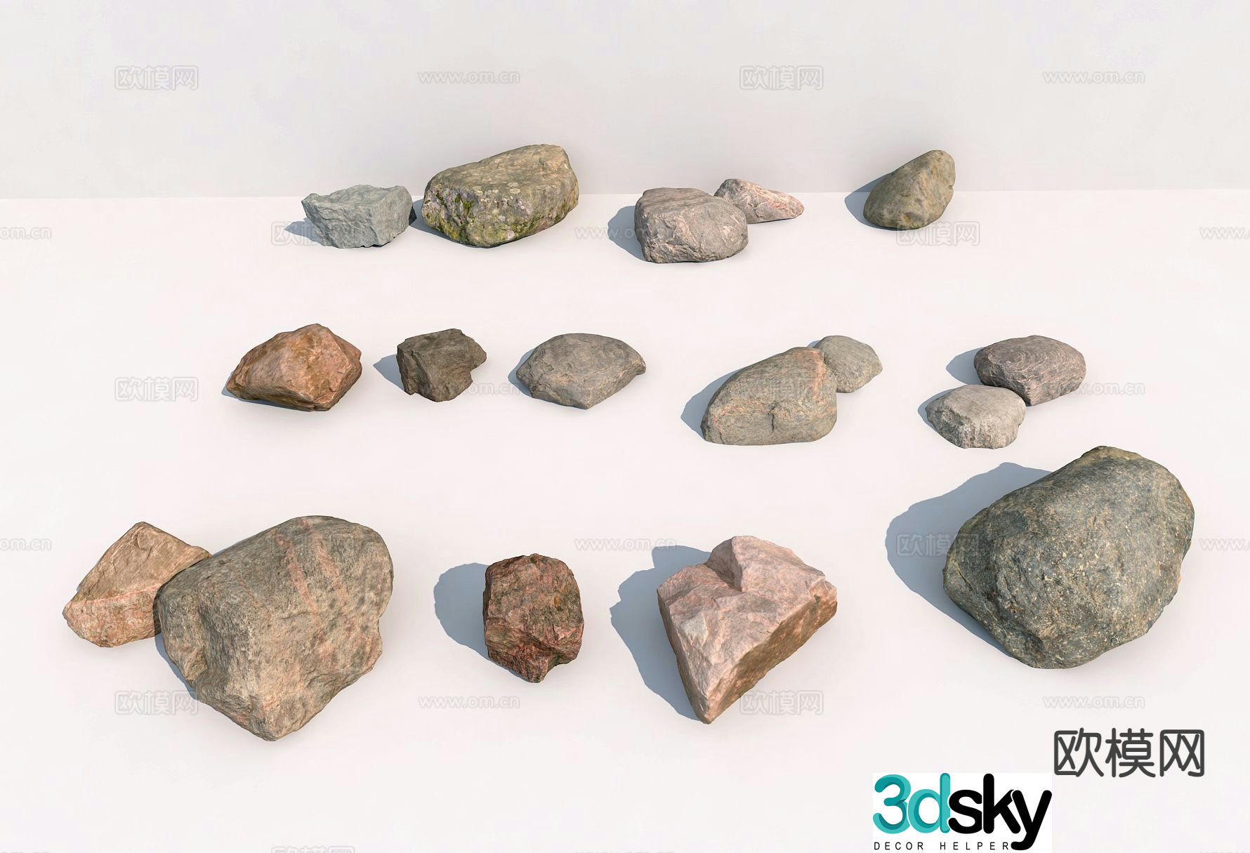 stone rock stone 3d model