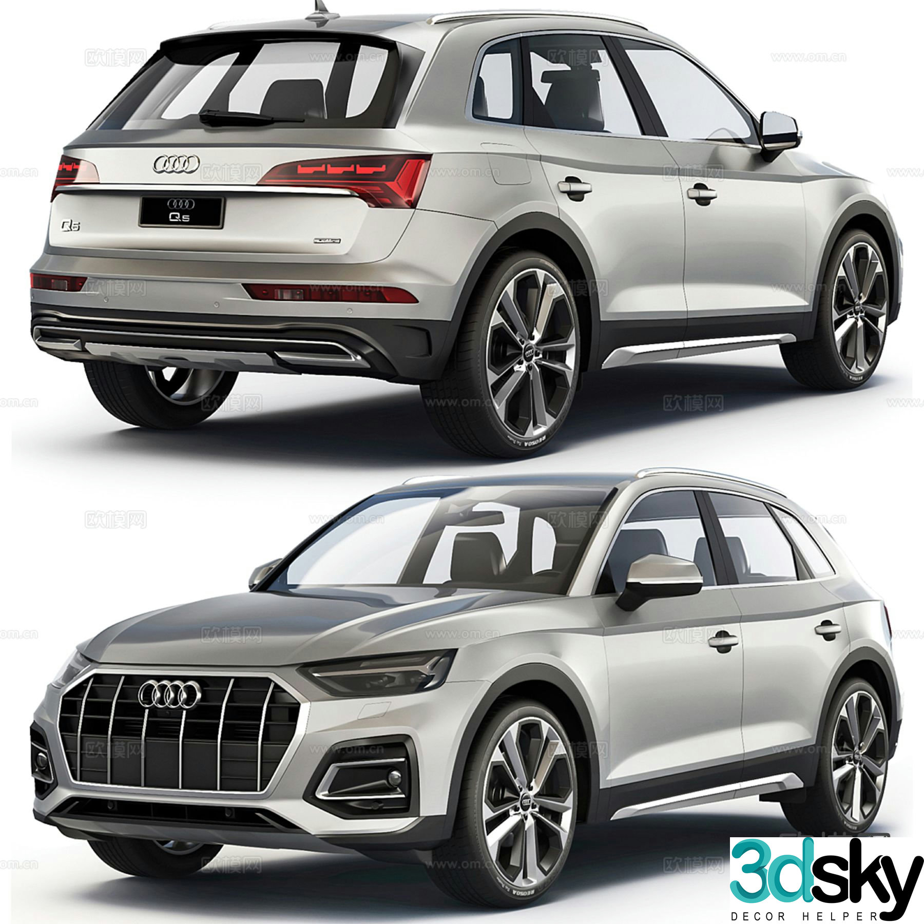 modern audi car 3d model