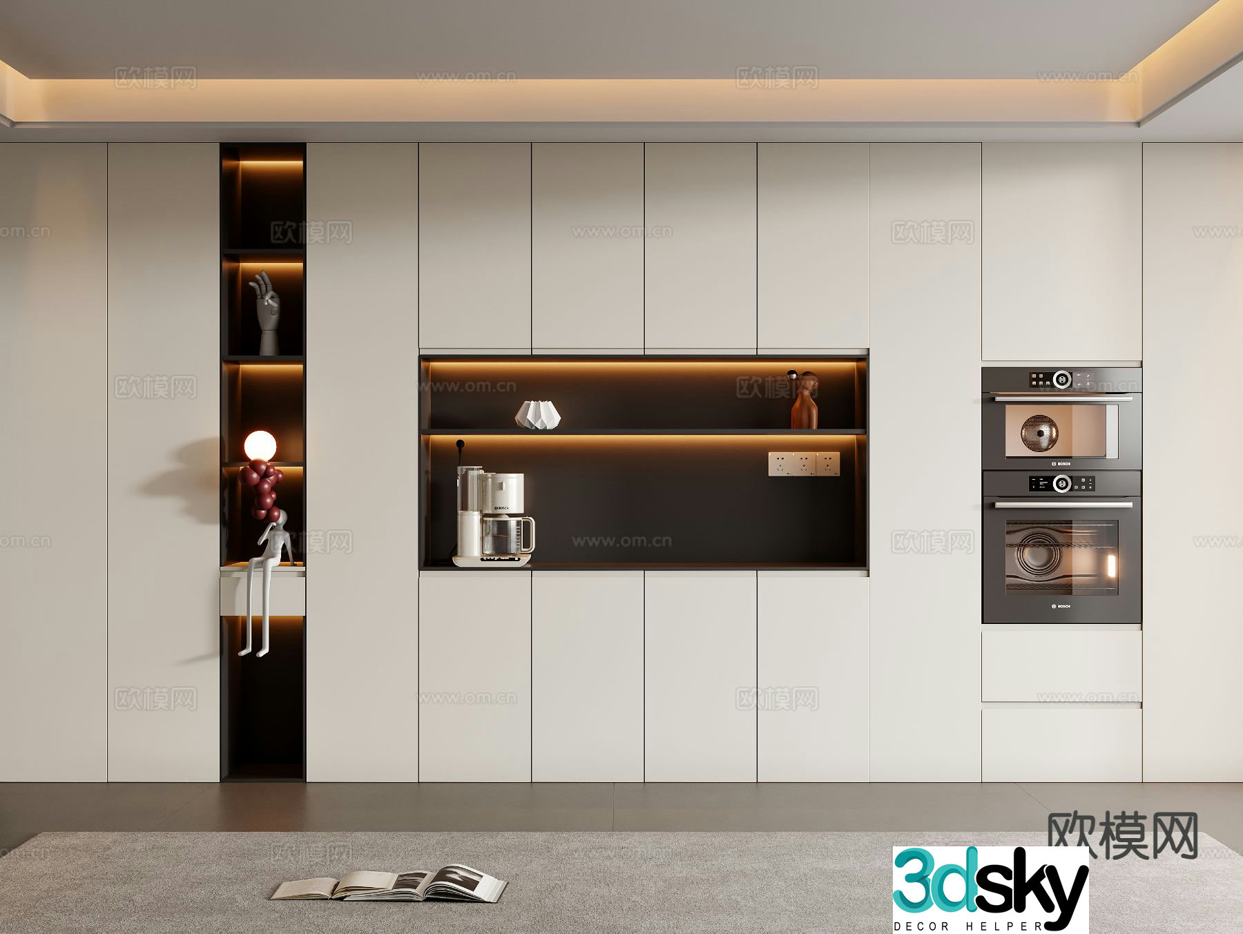 Modern sideboard 3d model