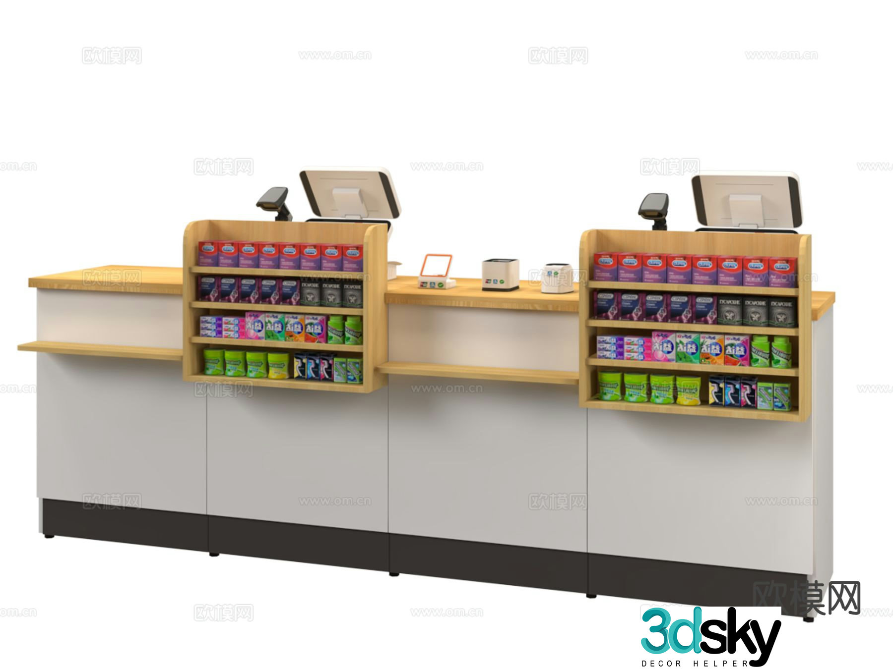 Cashier desk cashier table 3d model