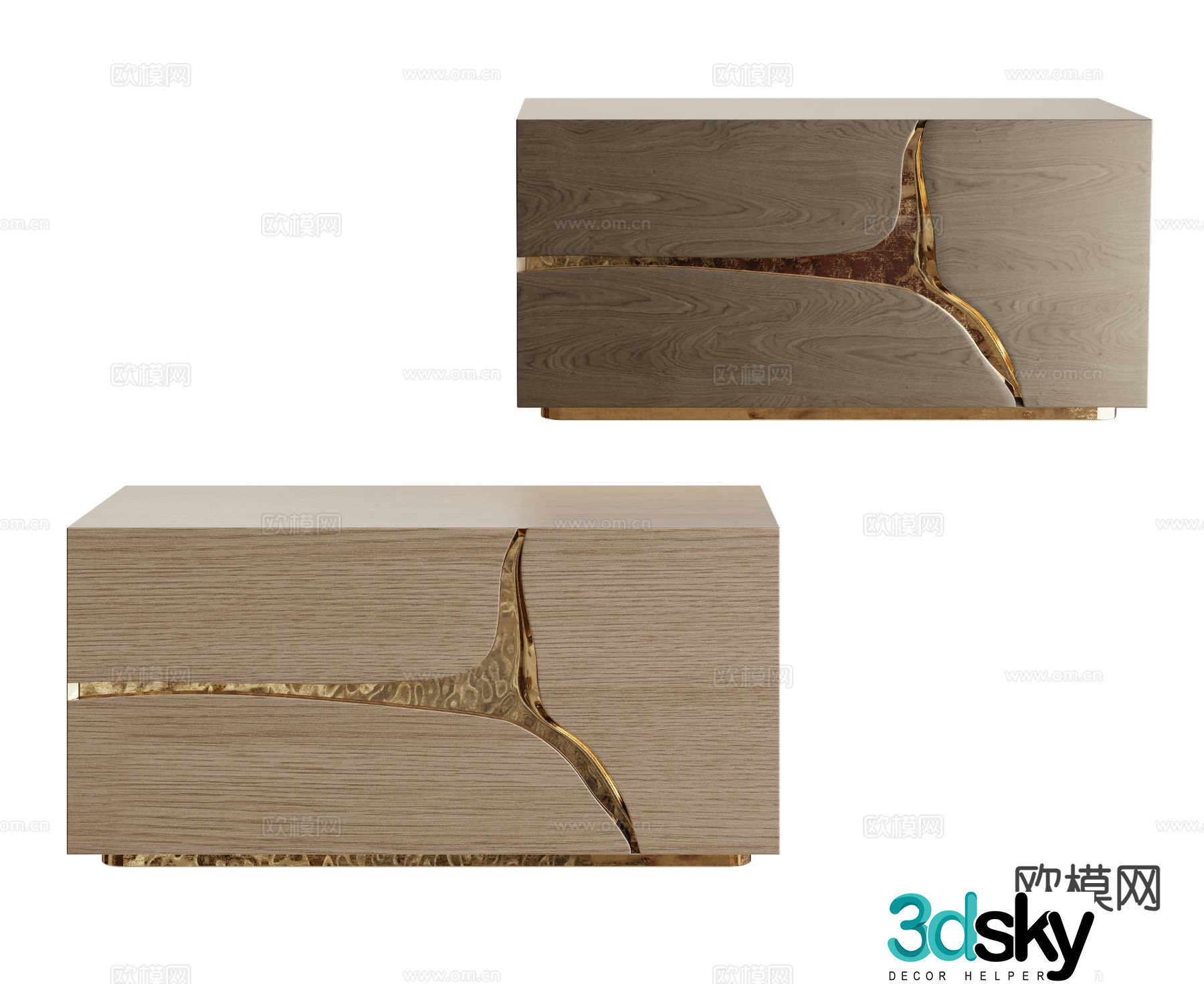 Modern bedside table 3d model