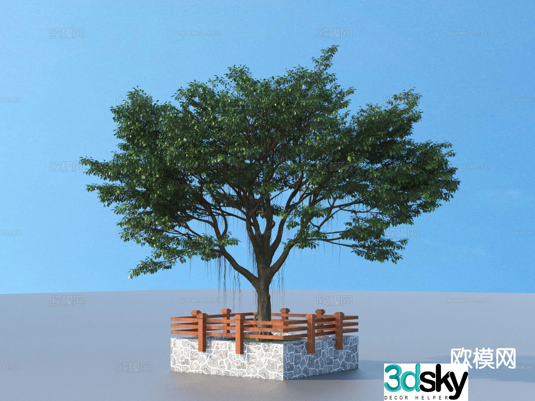 Modern big tree Landscape tree 3d model