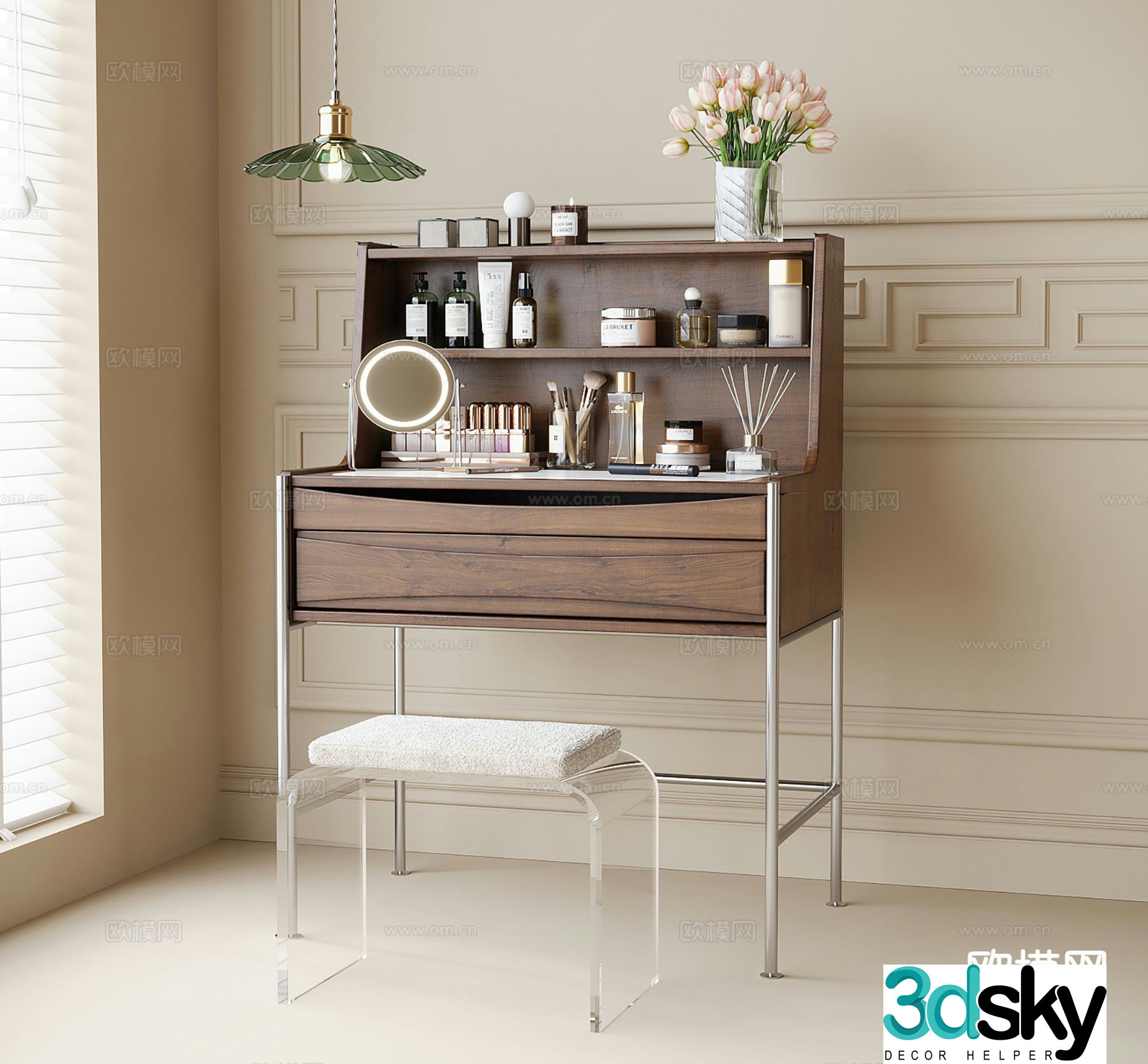 Modern dressing table dressing table 3d model