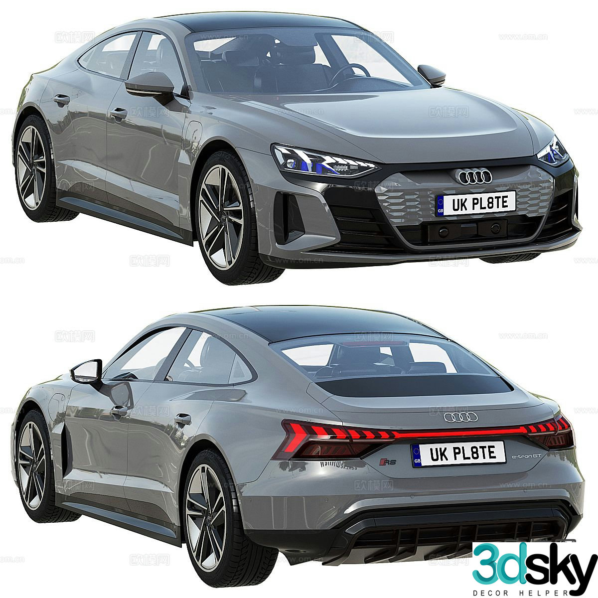 modern audi car sedan 3d model