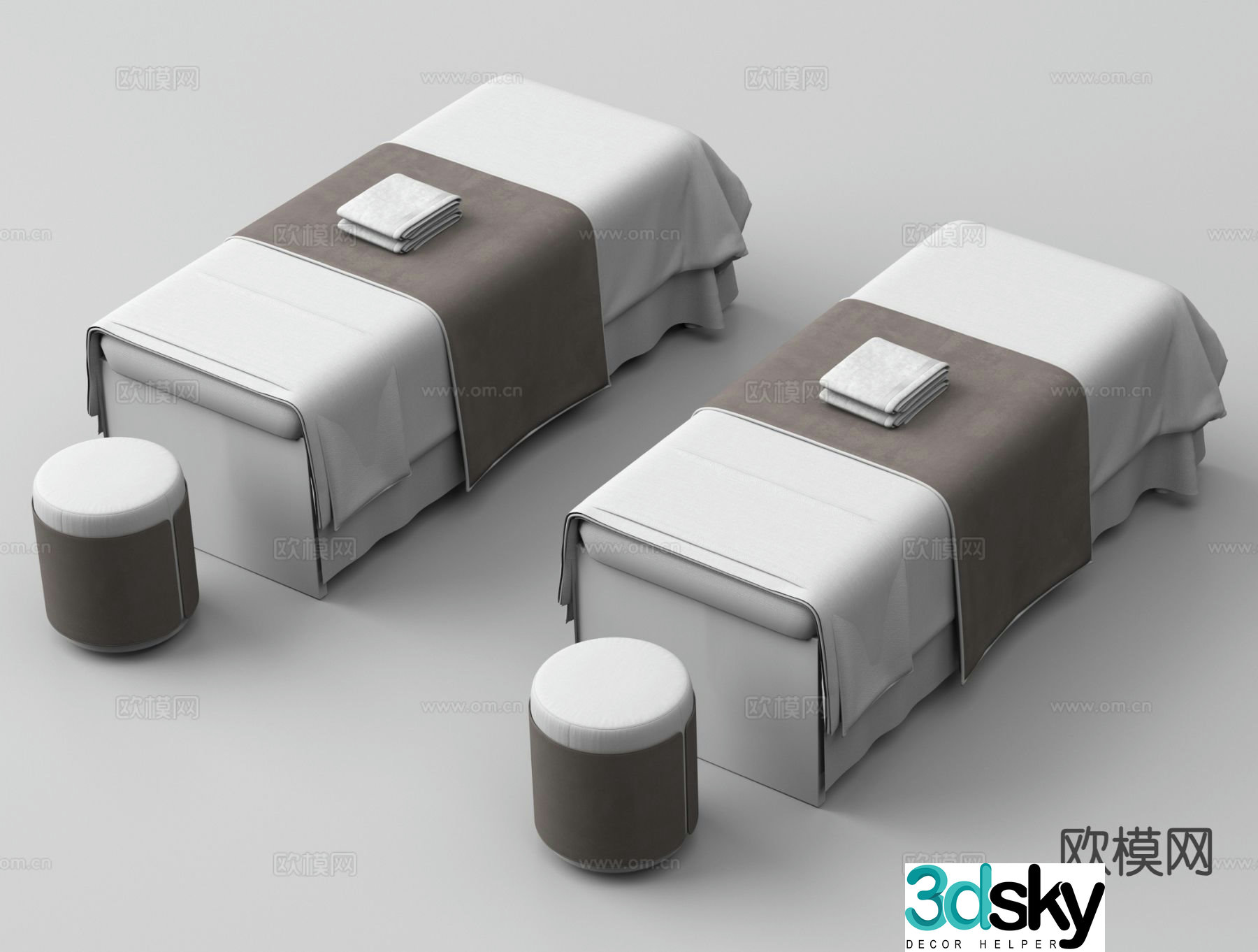 Modern massage bed beauty bed 3d model