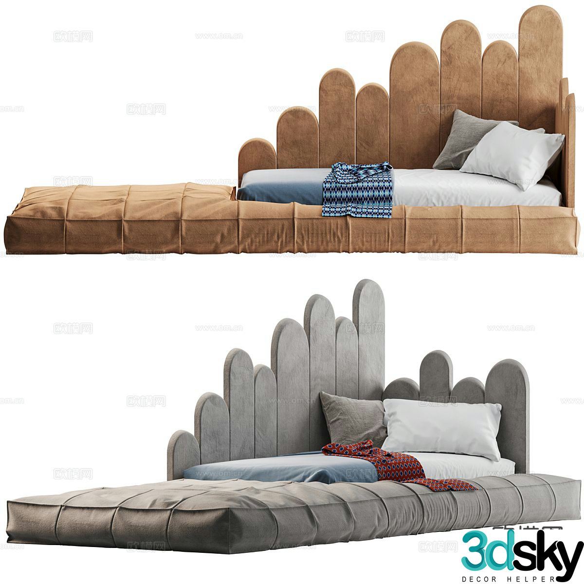 Modern children’s bed sofa bed 3d model