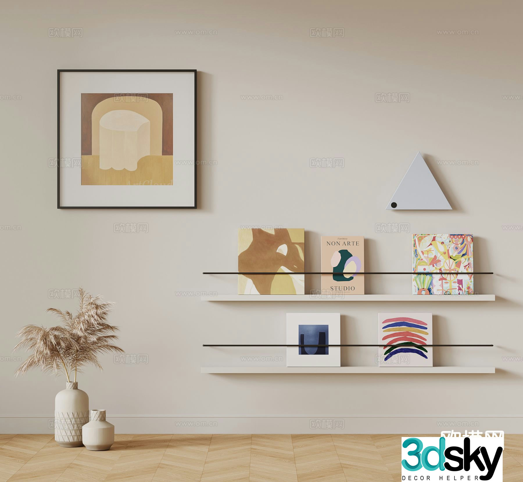 Modern shelf 3D model