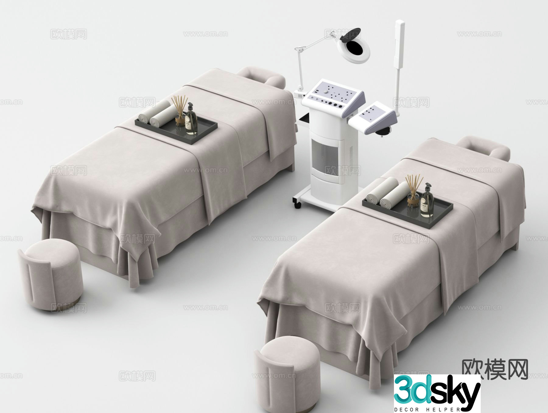 Modern massage bed beauty bed 3d model