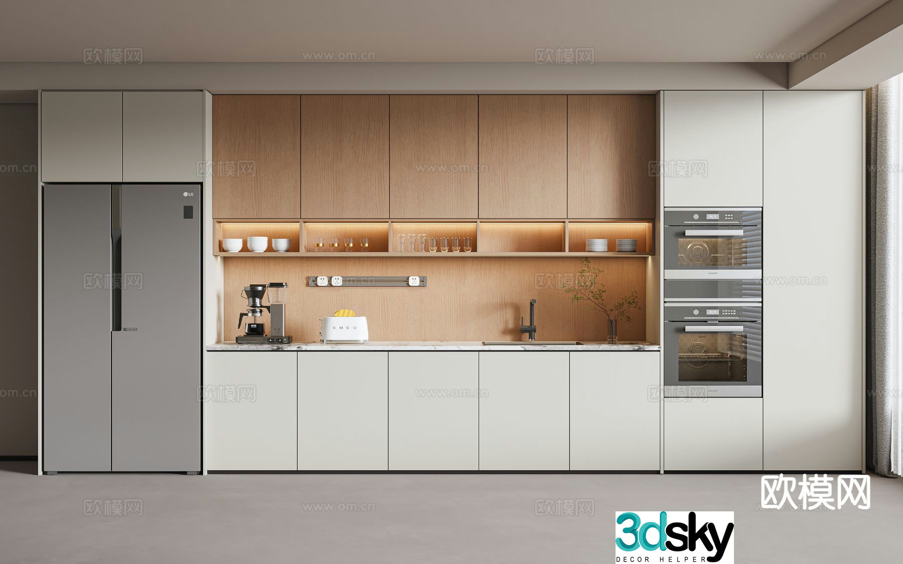 Modern sideboard 3d model