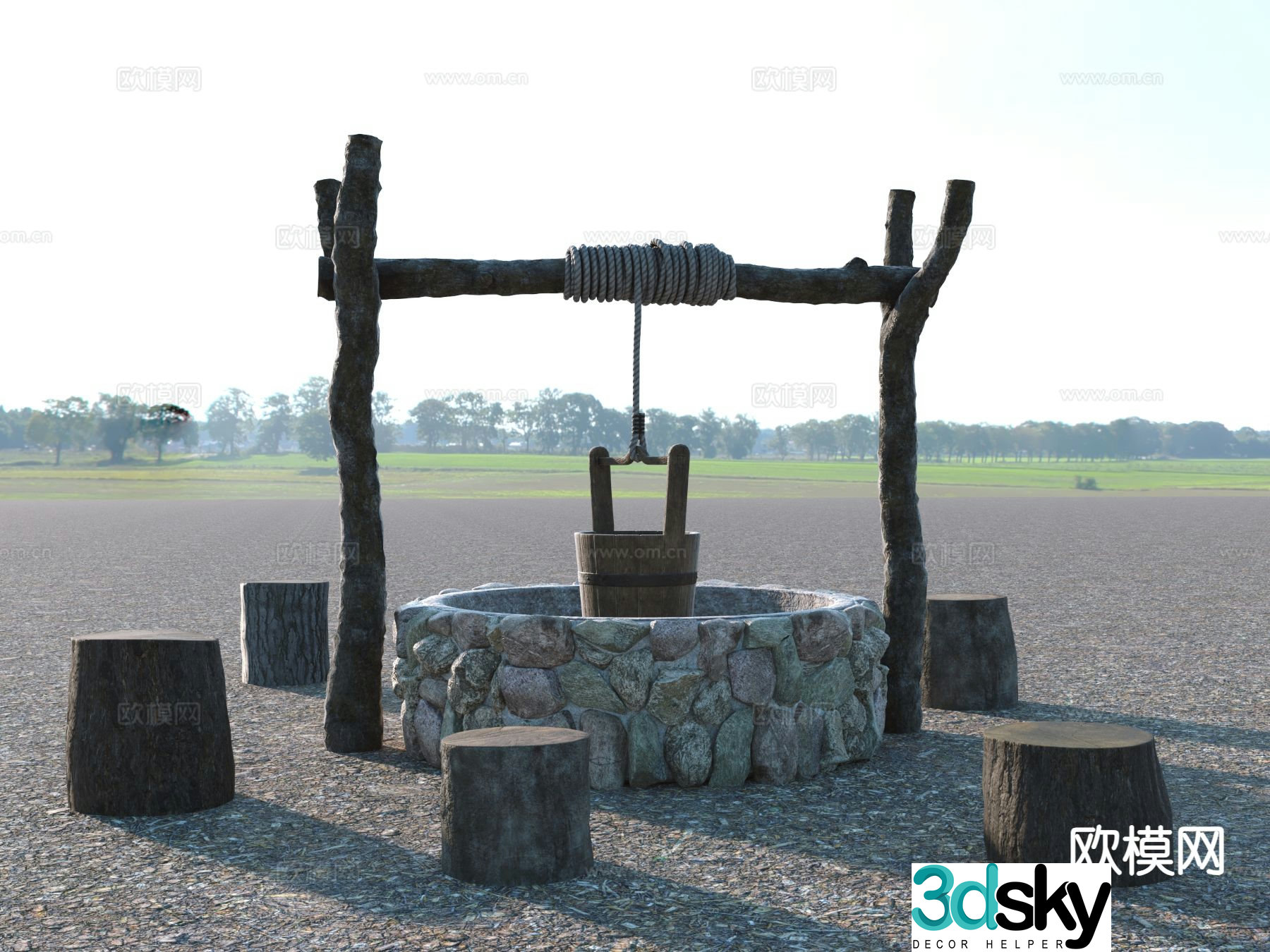 water well shake water well 3d model