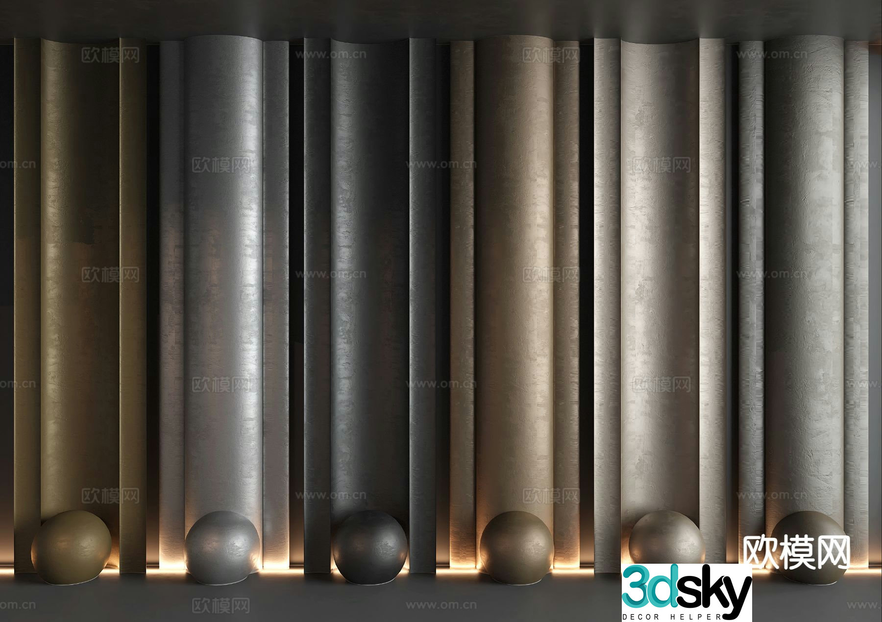 Modern gilt plate metal plate d model