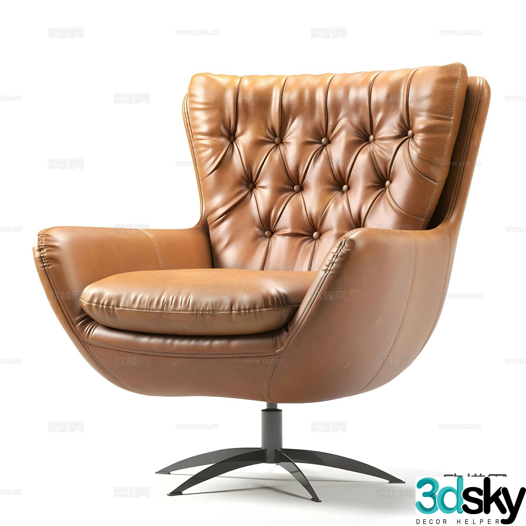 Leather office chair swivel armchair boss chair executive chair 3d model