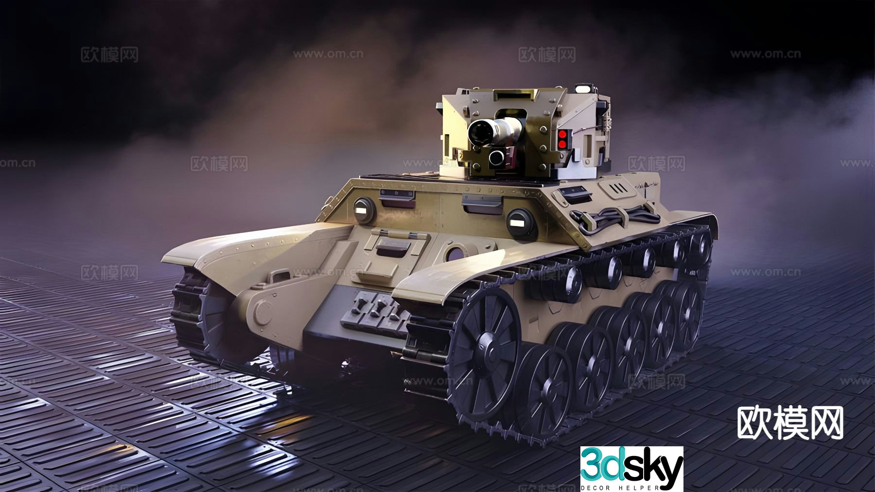 Sci-fi tank 3d model
