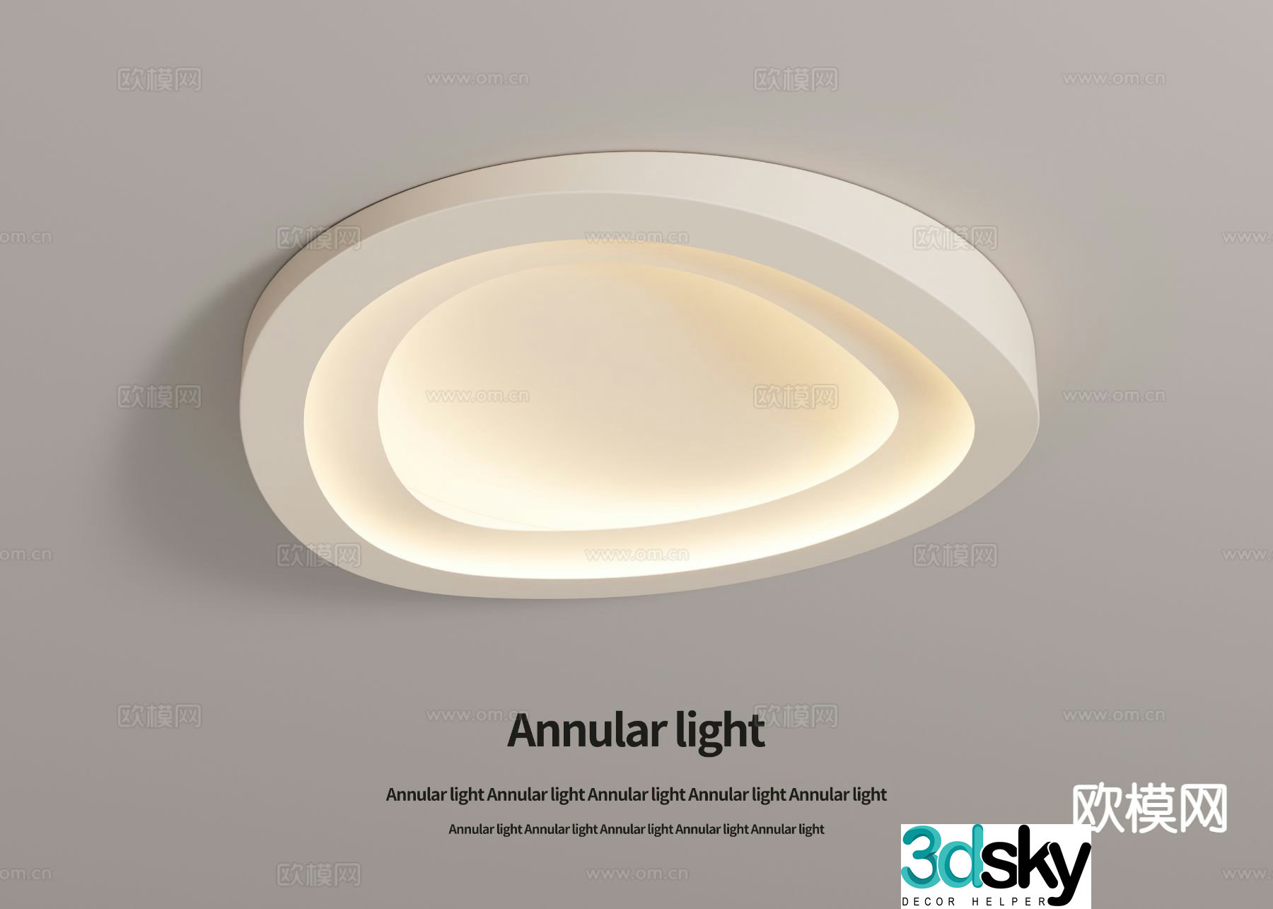 Cream style ceiling lamp 3d model