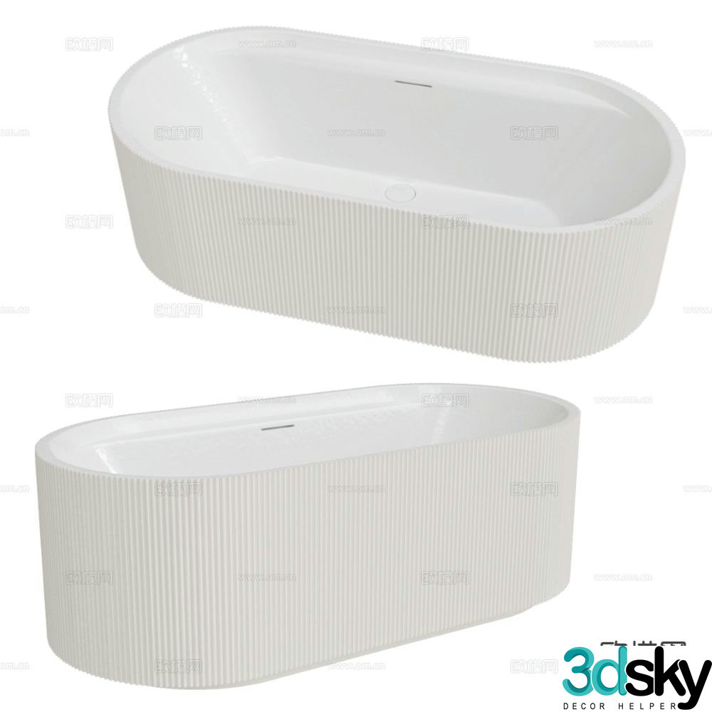 ABBER modern bathtub bidet 3d model