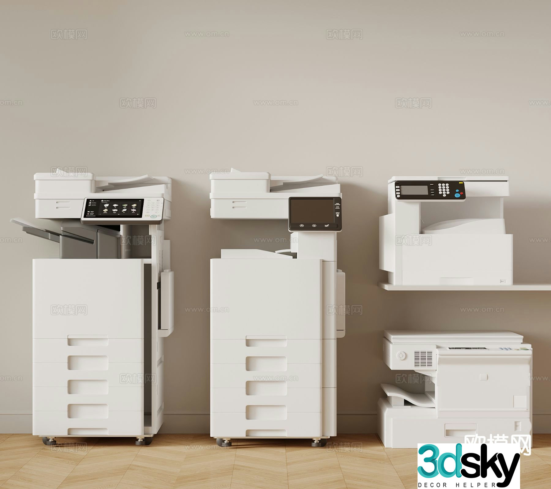 Modern printer copier scanner 3d model