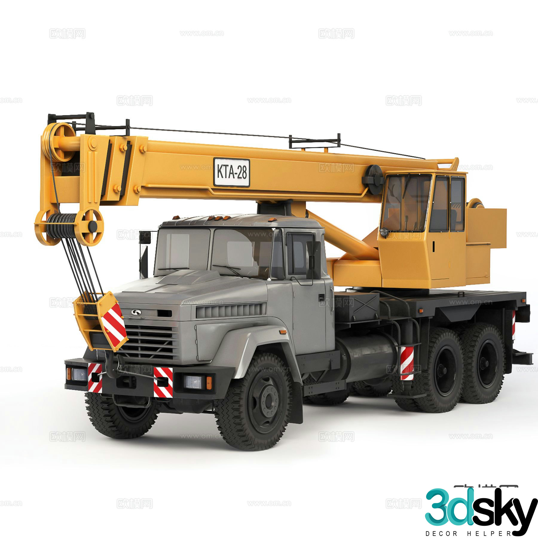 Modern crane engineering vehicle 3d model