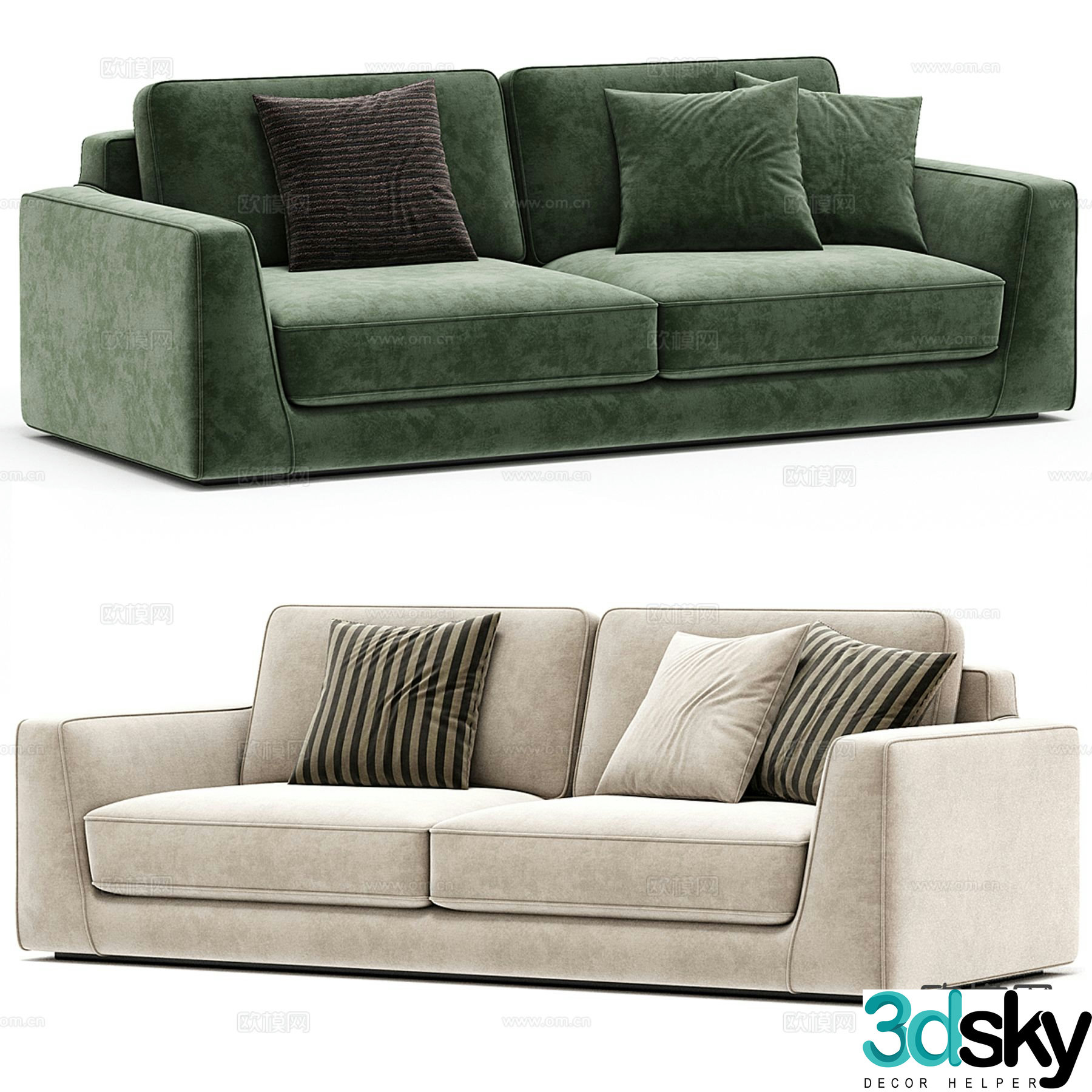 Italian loveseat 3d model
