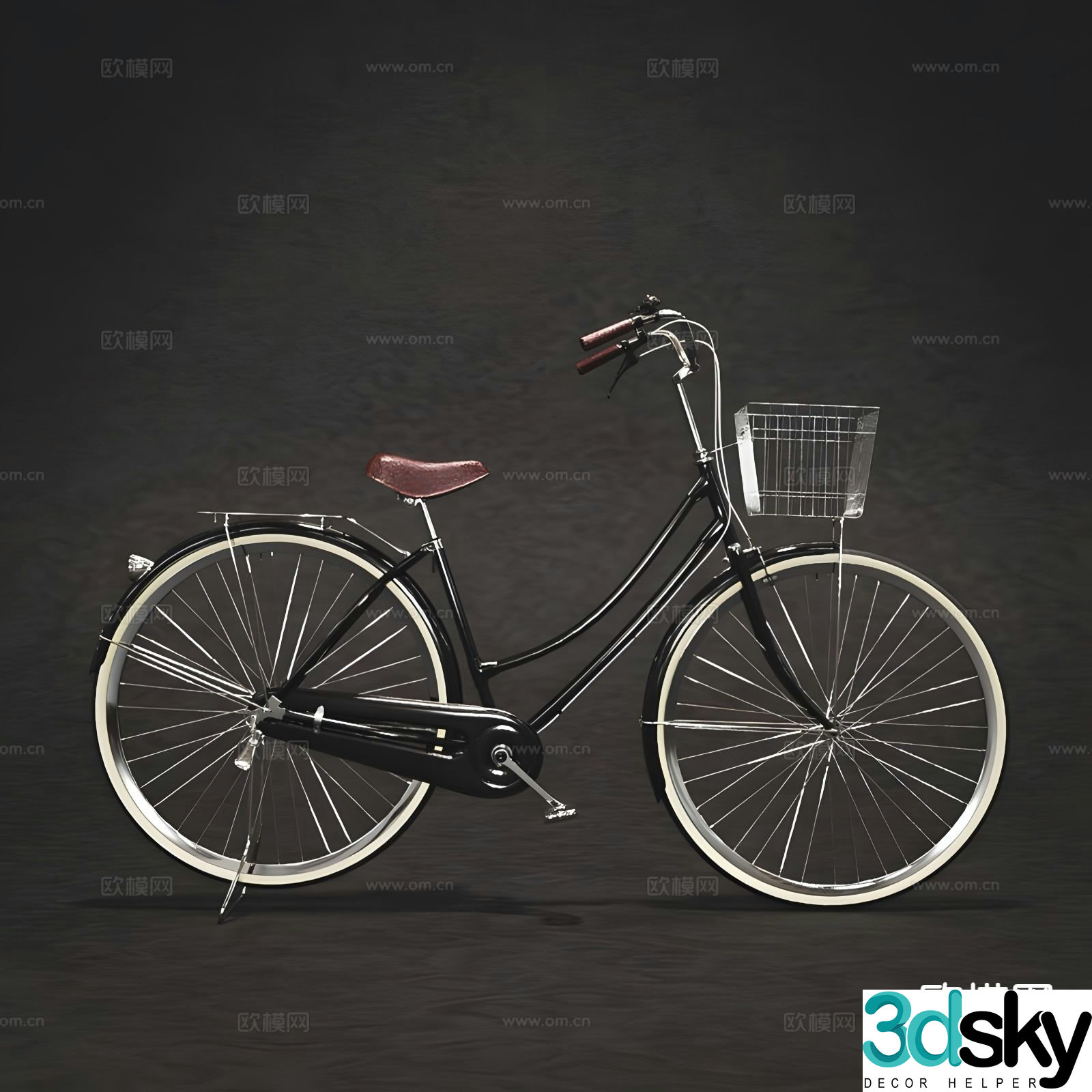 Vintage bicycle 3d model
