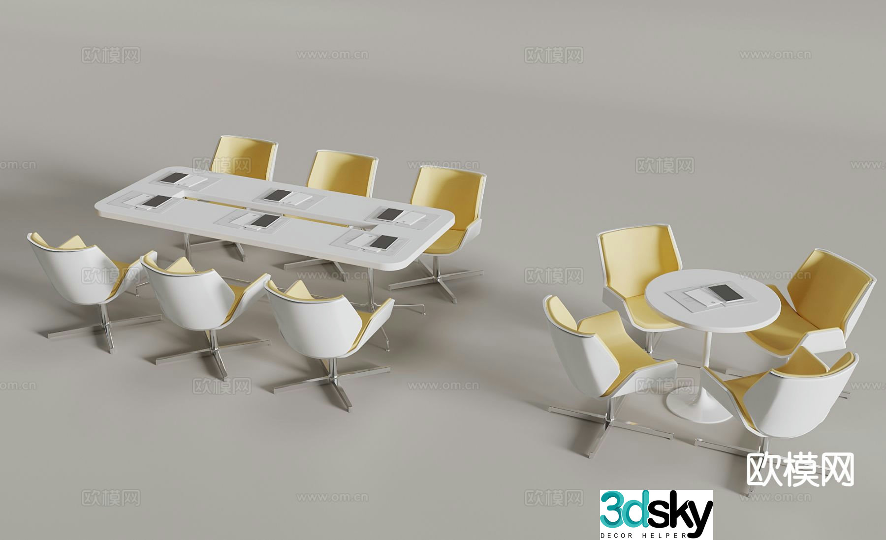 Negotiation table conference table conference table 3d model