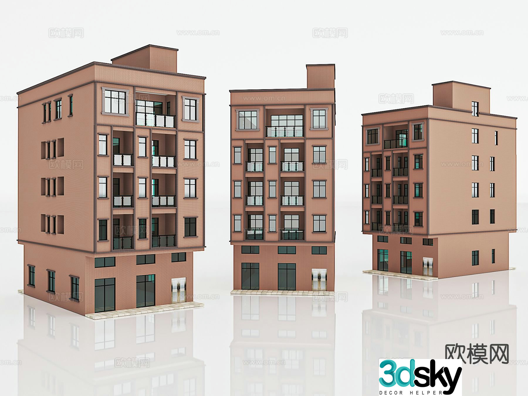House components high-rise buildings rural buildings 3D models