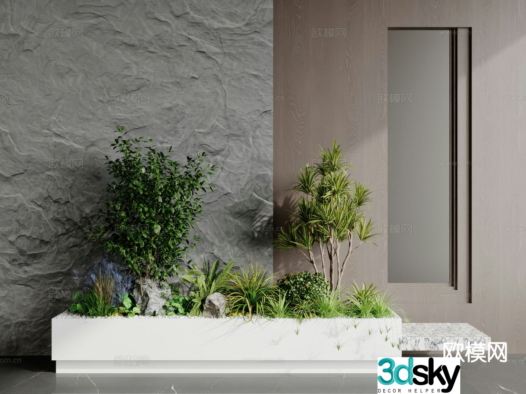 Plant heap Landscape plants Plant combination Tree pool 3d model