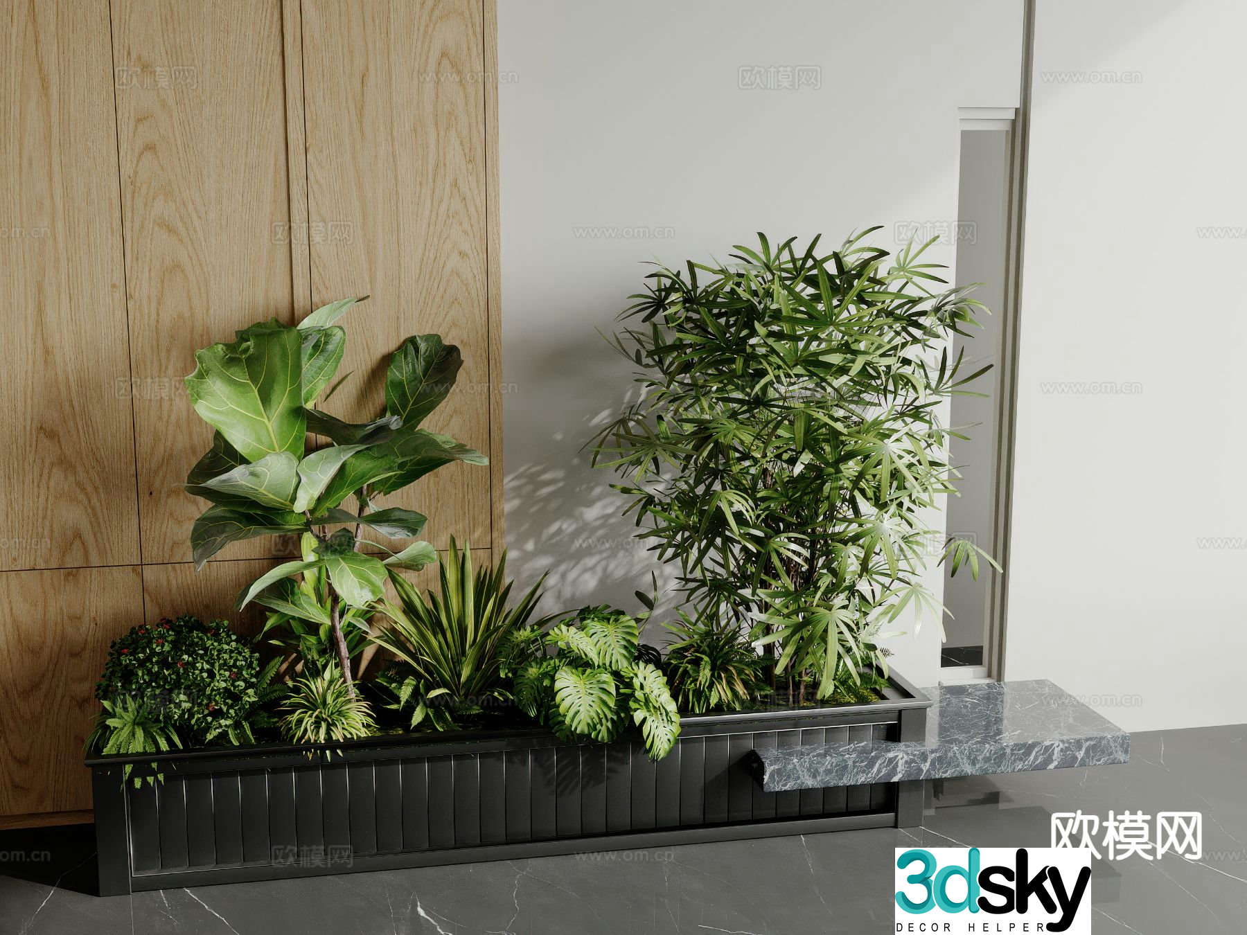 Plant heap Landscape plants Plant combination Tree pool 3d model