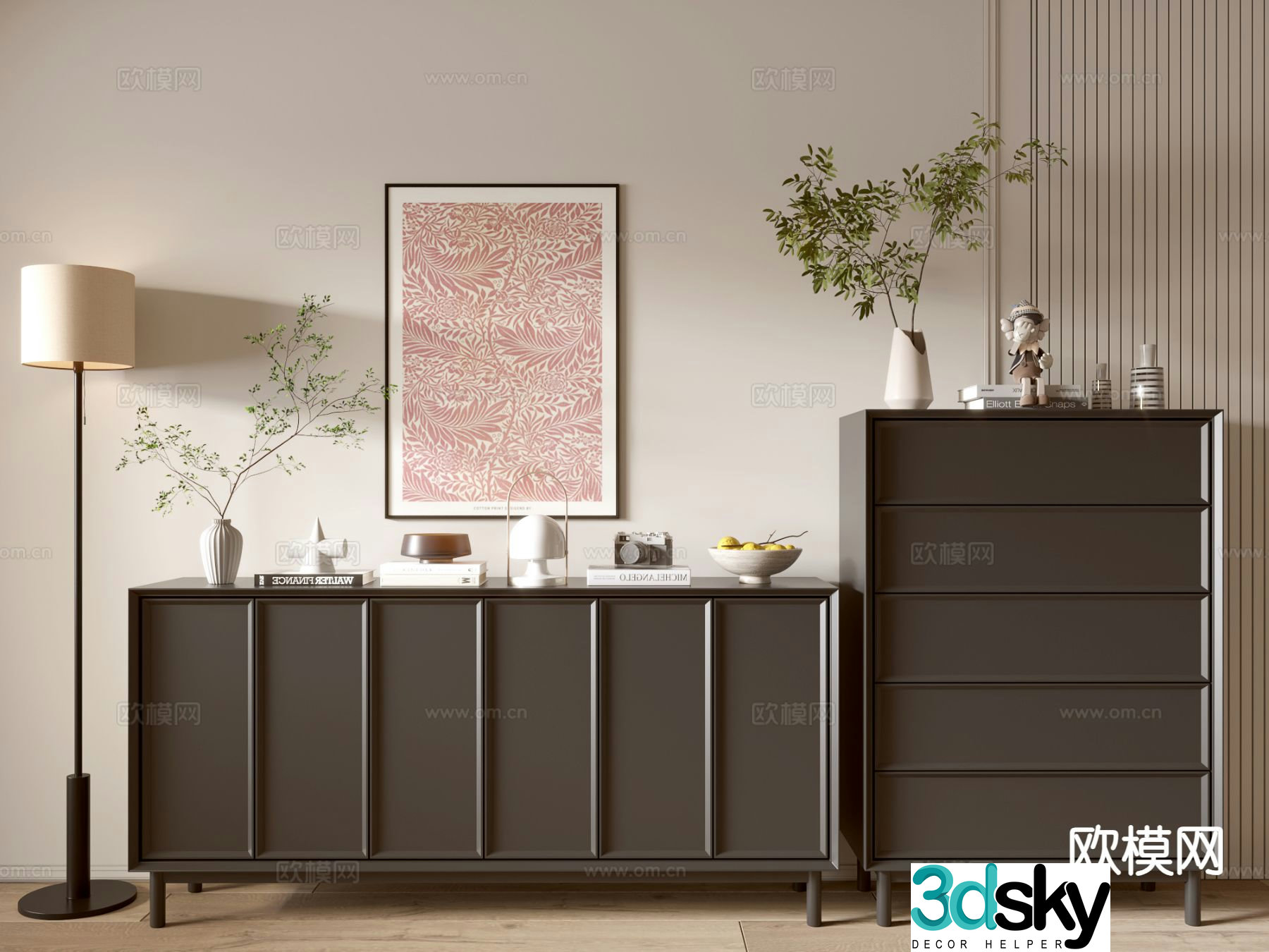 Modern sideboard 3D model